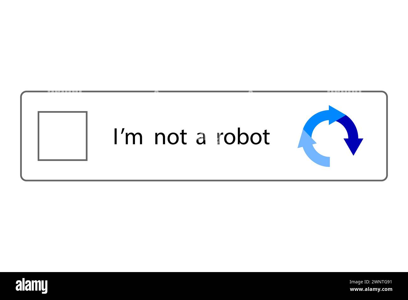 CAPTCHA-Symbole. Website-Schutz. Personenüberprüfung. Im-keine Robotertasten. Vektor-Captcha-Symbolgruppe. . Vektorabbildung. EPS 10. Rohbild. Stock Vektor