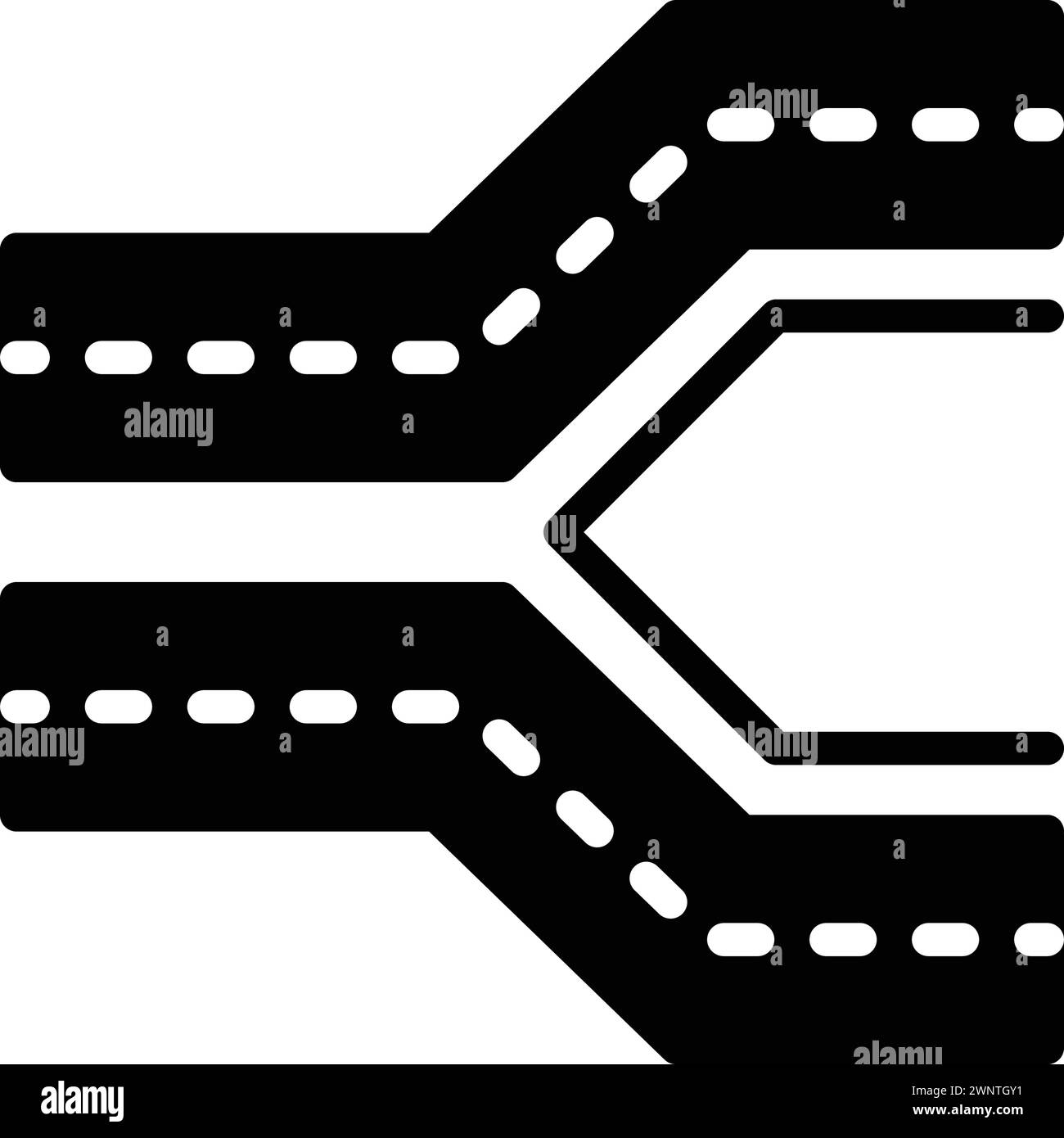 Symbol für Gleise, Bahngleise, Reise Stock Vektor