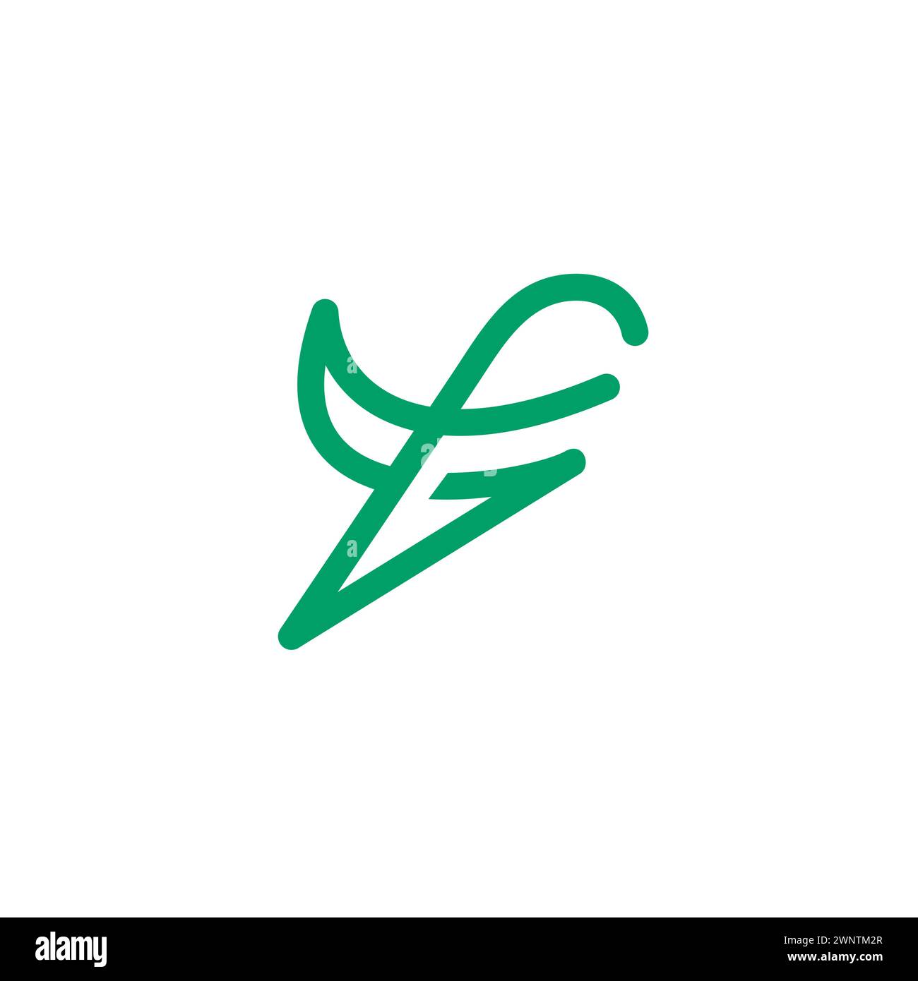 FG-Logo einfach. Letter GF-Logo. G-Symbolvektor Stock Vektor