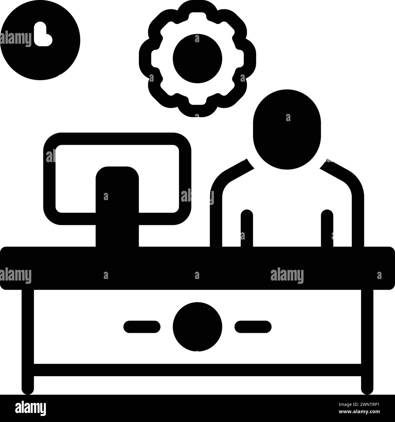 Symbol für Verwaltung, Verwaltung Stock Vektor
