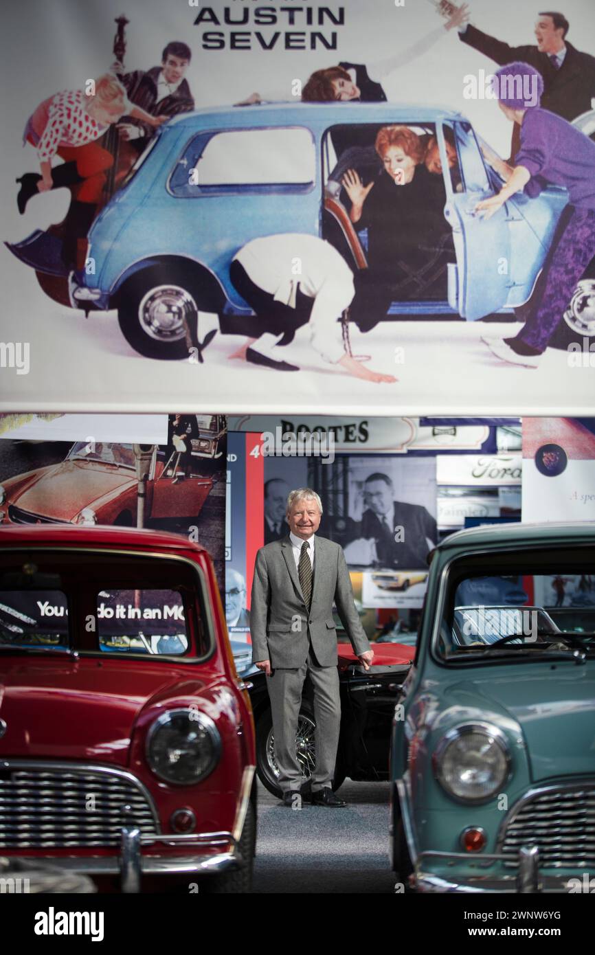 05/21 Richard Usher CEO von The Great British Car Journey. Nachdem alle Autos endlich enthüllt wurden, startet das Museum im Lager im alten wireworks. Stockfoto