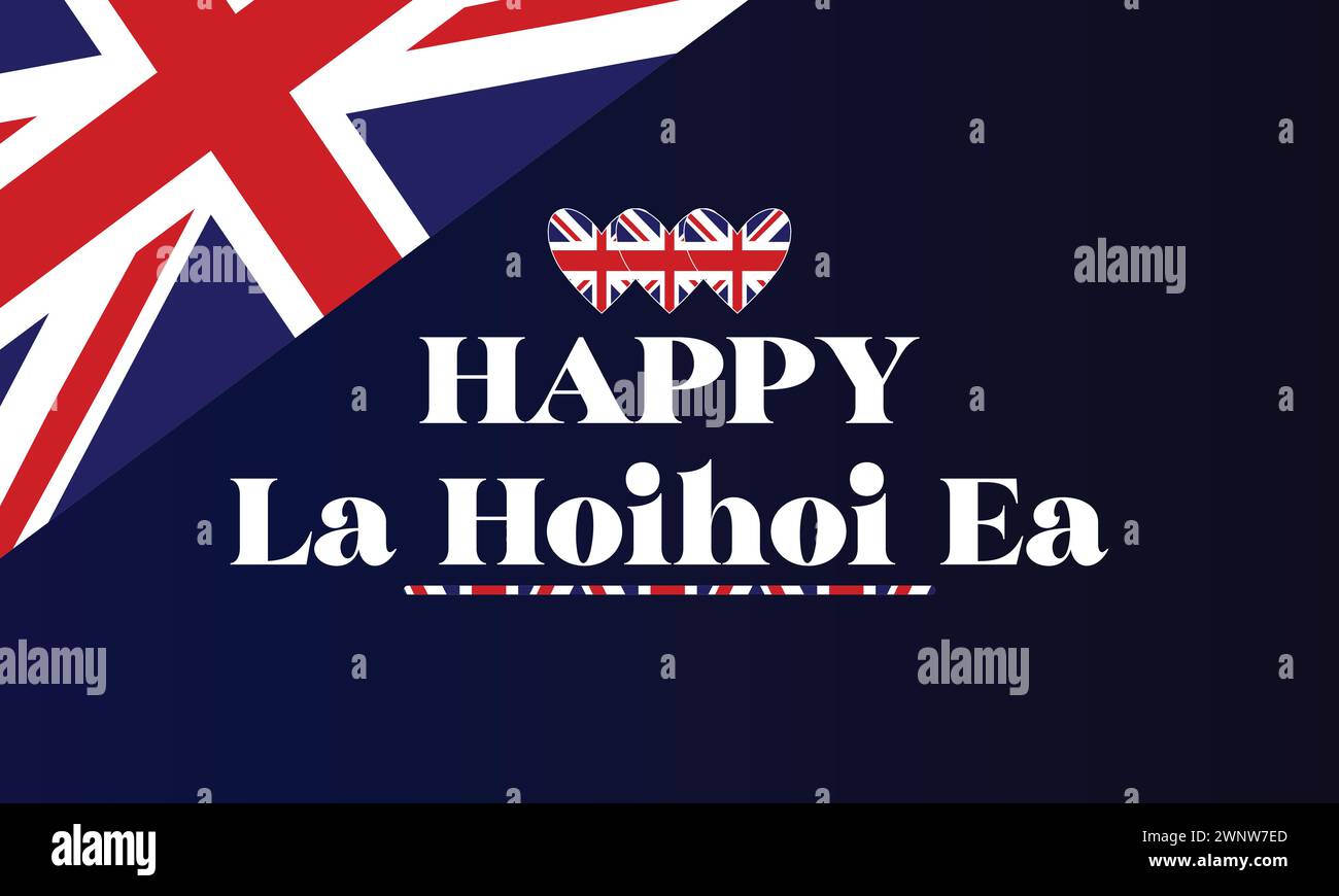 Happy La Hoihoi Ea Elegantes Textdesign Stock Vektor