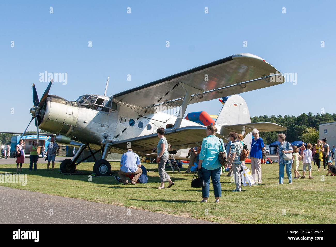Ein Antonov an-2P in Gatow, Berlin Stockfoto