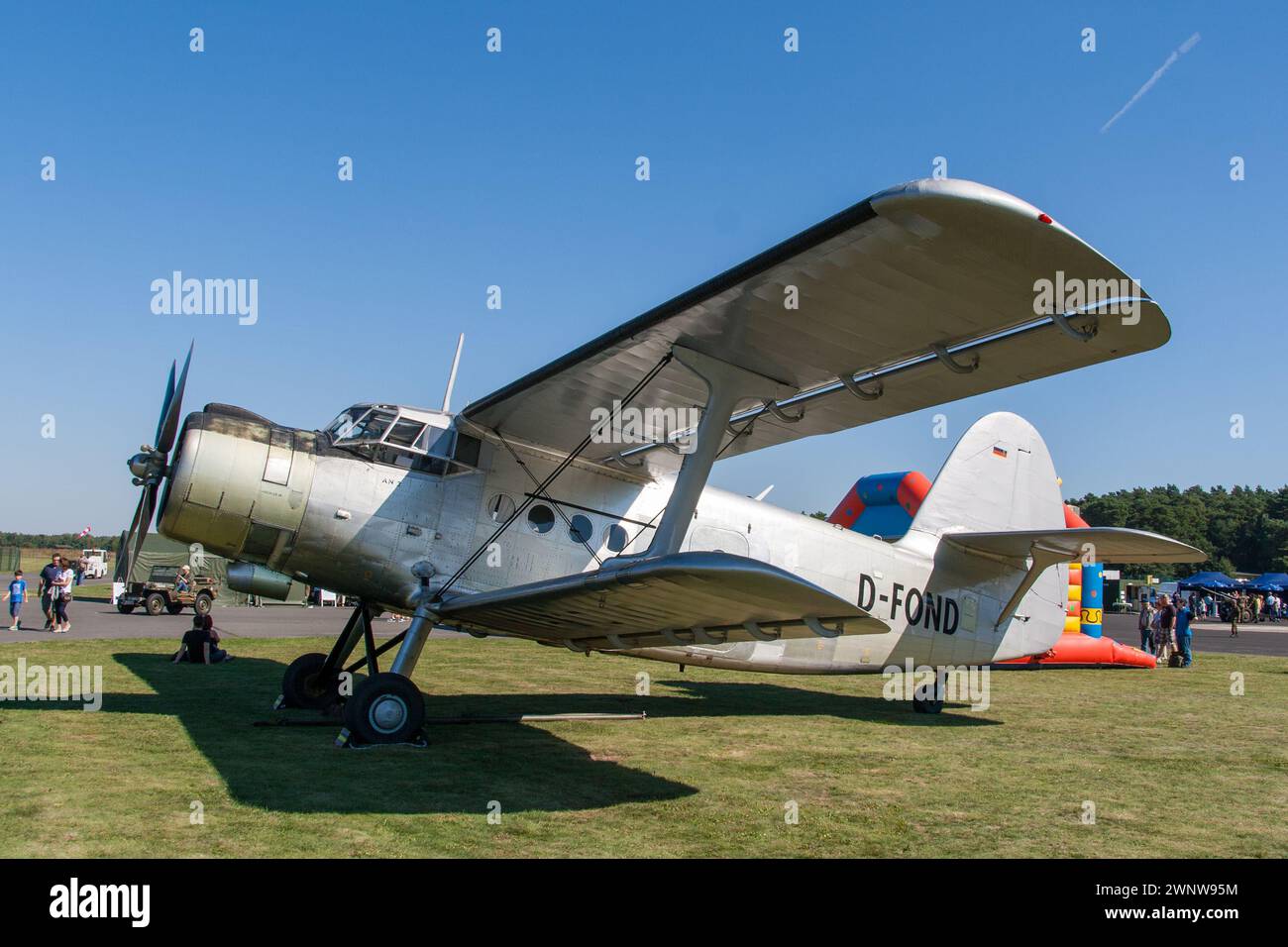 Ein Antonov an-2P in Gatow, Berlin Stockfoto