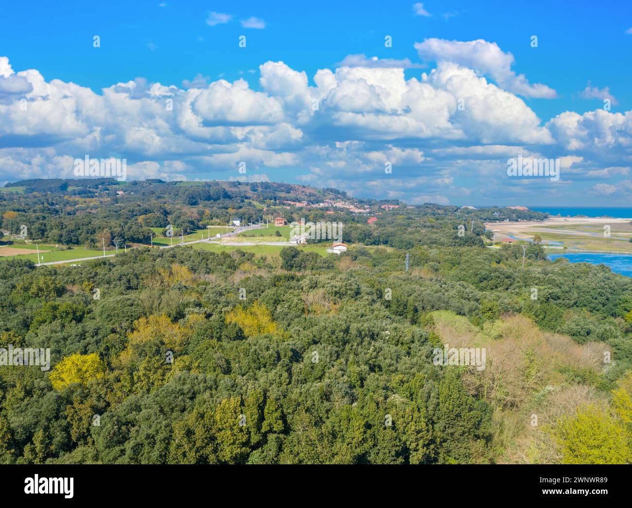 Malerische Wildnis. Bodenschätze Marisma de Joyel. Kantabrien, Spanien, Europa Stockfoto
