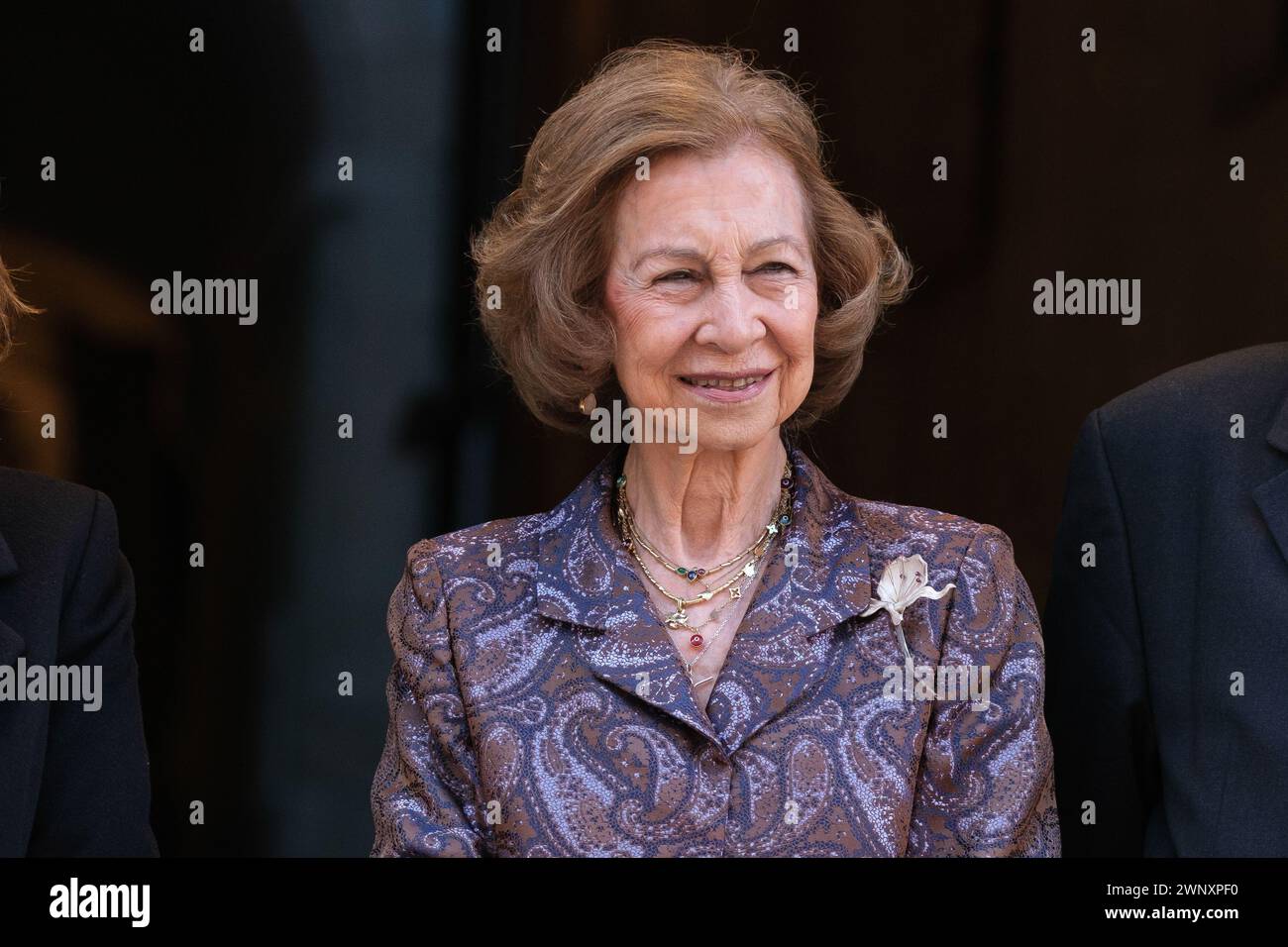 Königin Sofia nimmt am 4. März 2024 an der Real Academia de Bellas Artes in Madrid, S, an den „Iberoamerikanischen Patronage Awards“ der Callia Foundation 2024 Teil Stockfoto