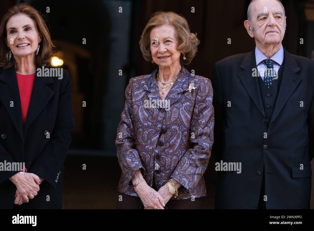 Königin Sofia nimmt am 4. März 2024 an der Real Academia de Bellas Artes in Madrid, S, an den „Iberoamerikanischen Patronage Awards“ der Callia Foundation 2024 Teil Stockfoto