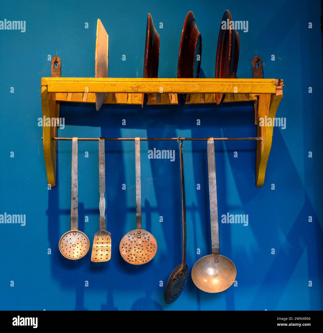 Cerdà Museum in Puigcerdà. Zimmer, die ein traditionelles Cerdanya-Haus nachbilden (Puigcerdà, Girona, Katalonien, Spanien, Pyrenäen) Stockfoto