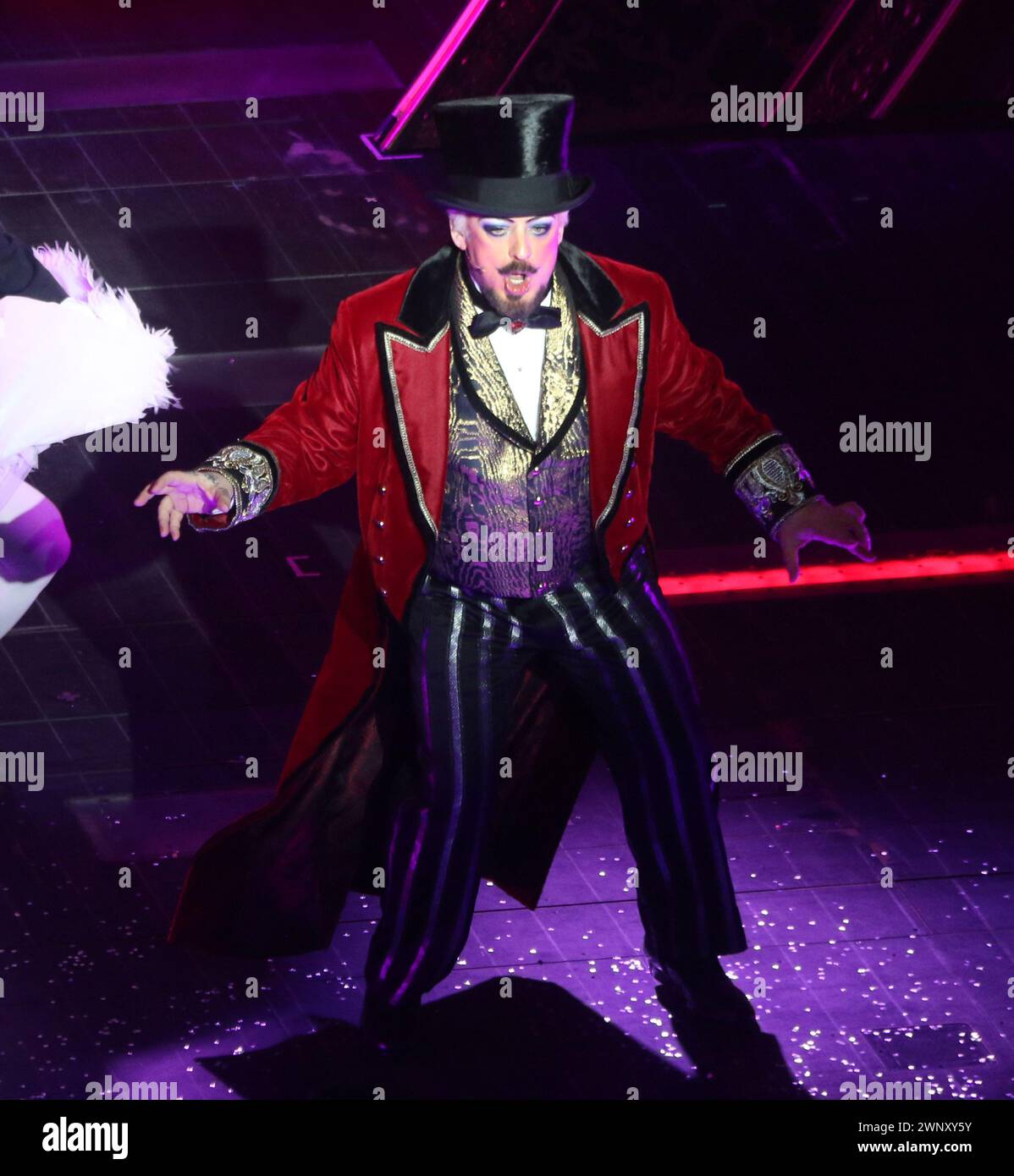 3. März 2024 Boy George in Moulin Rouge das Musical im Al Hirschfeld Theater auf 302 West 45 Street Foto von John Barrett/PHOTOlink.net 917-754-8588 Stockfoto