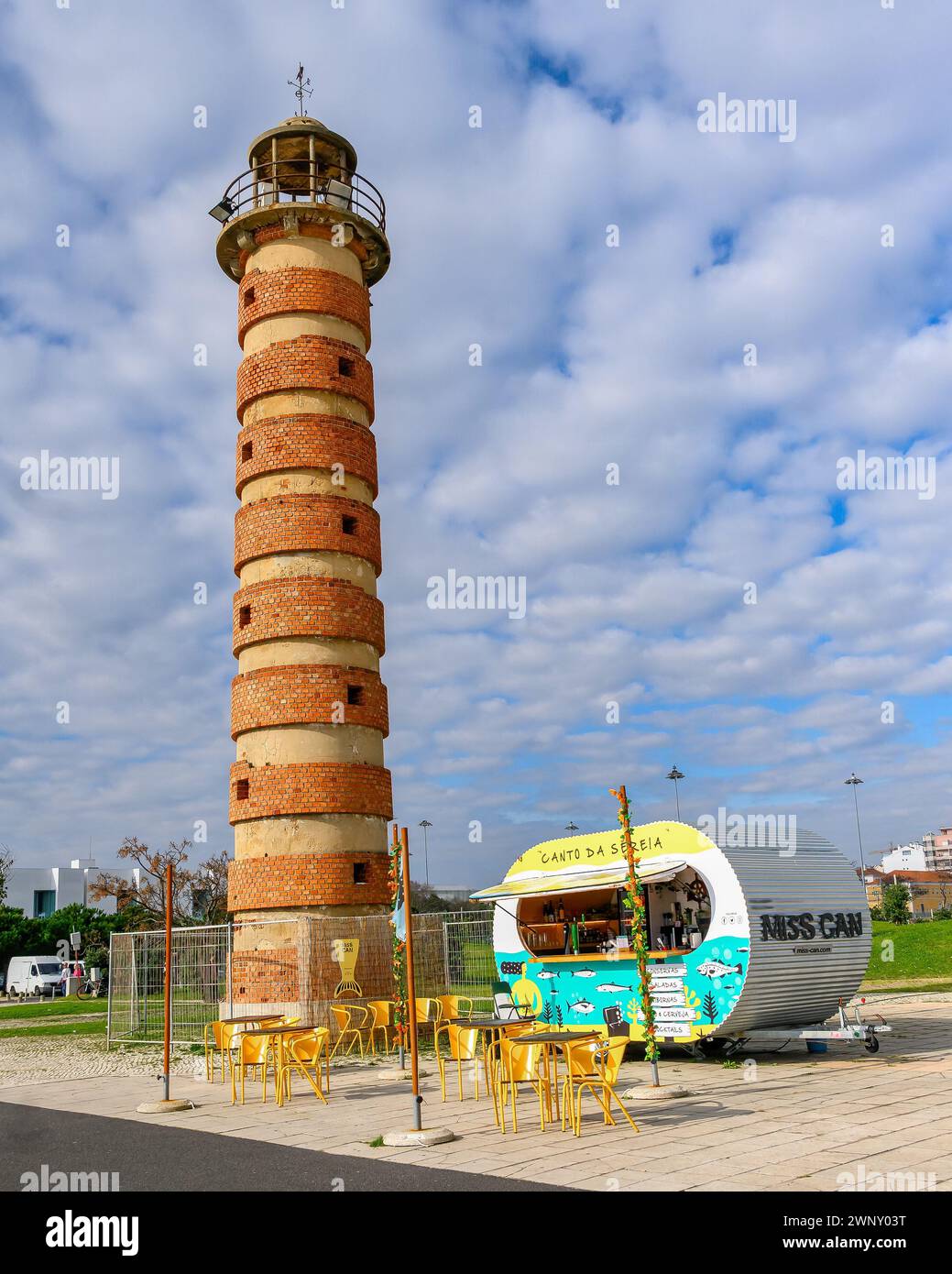 Altes Leuchtturmgebäude in Belem, LISSABON, PORTUGAL Stockfoto