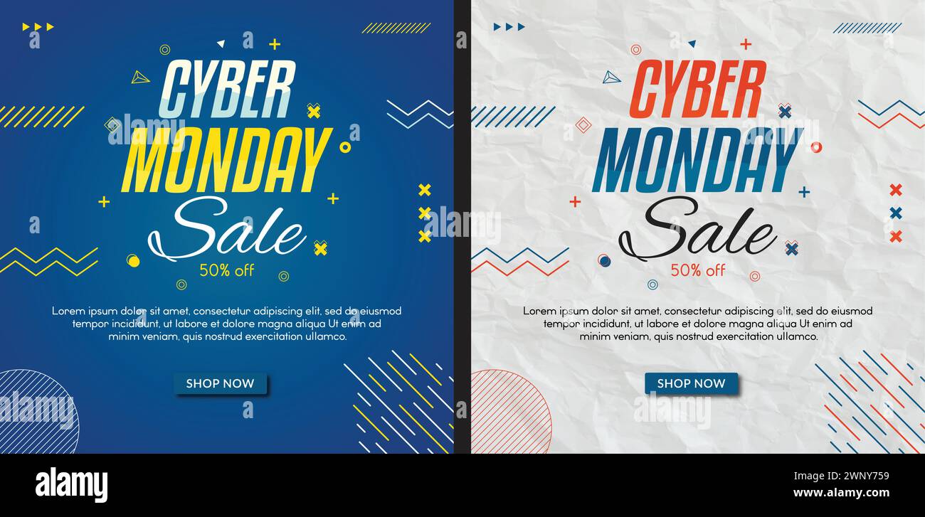 Social Media Post Cyber Monday Sale Template Design Stock Vektor
