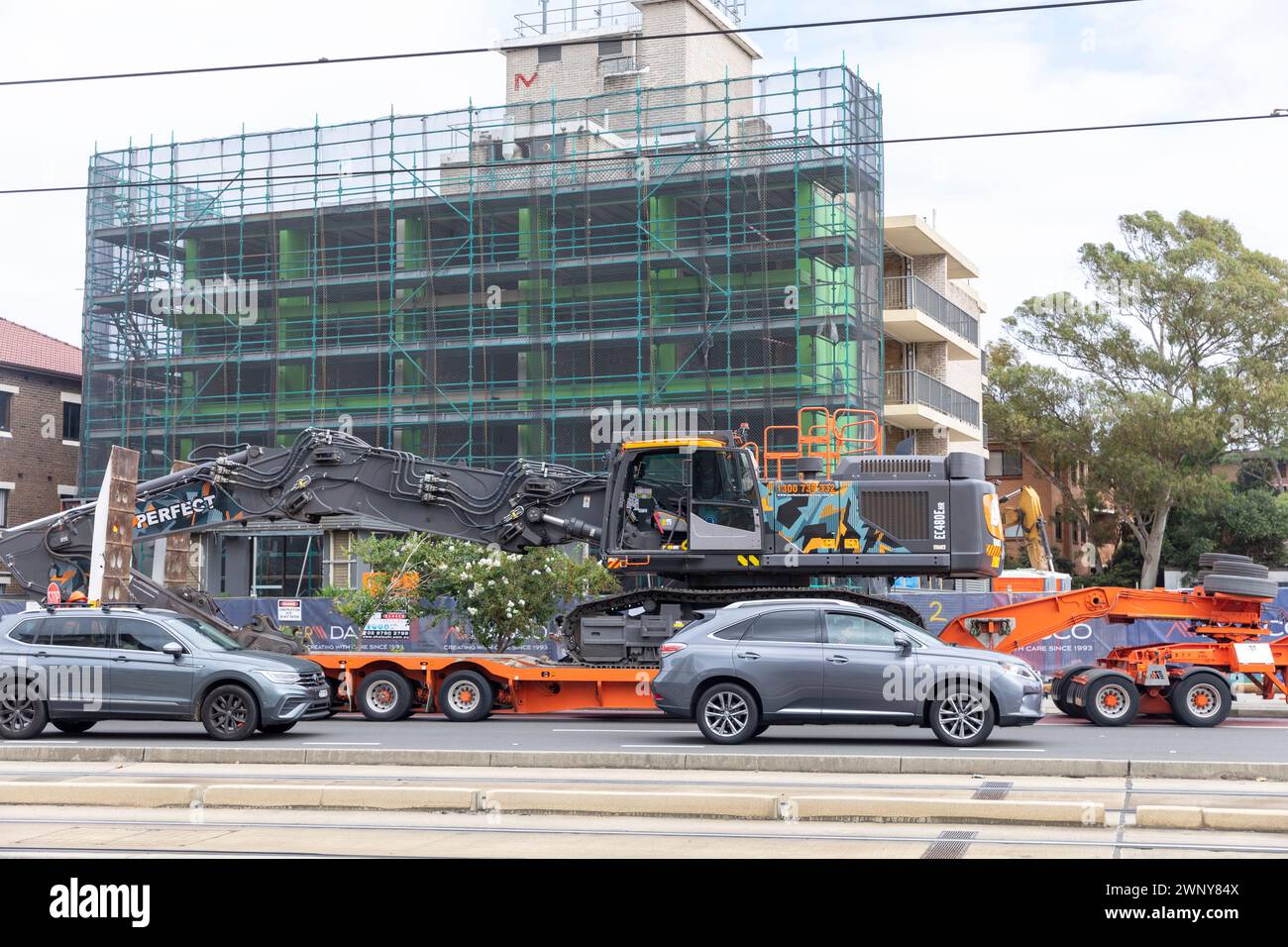 Bauprojekt für Studentenunterkünfte von Unilodge in Kensington, Sydney, Eastern Vororte, Sydney, NSW, Australien, 2024 Stockfoto