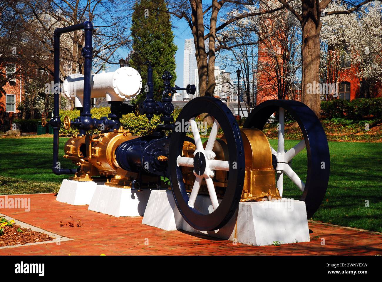 Die Tech-Dampfpfeife auf dem Campus von Georgia Tech in Atlanta Stockfoto