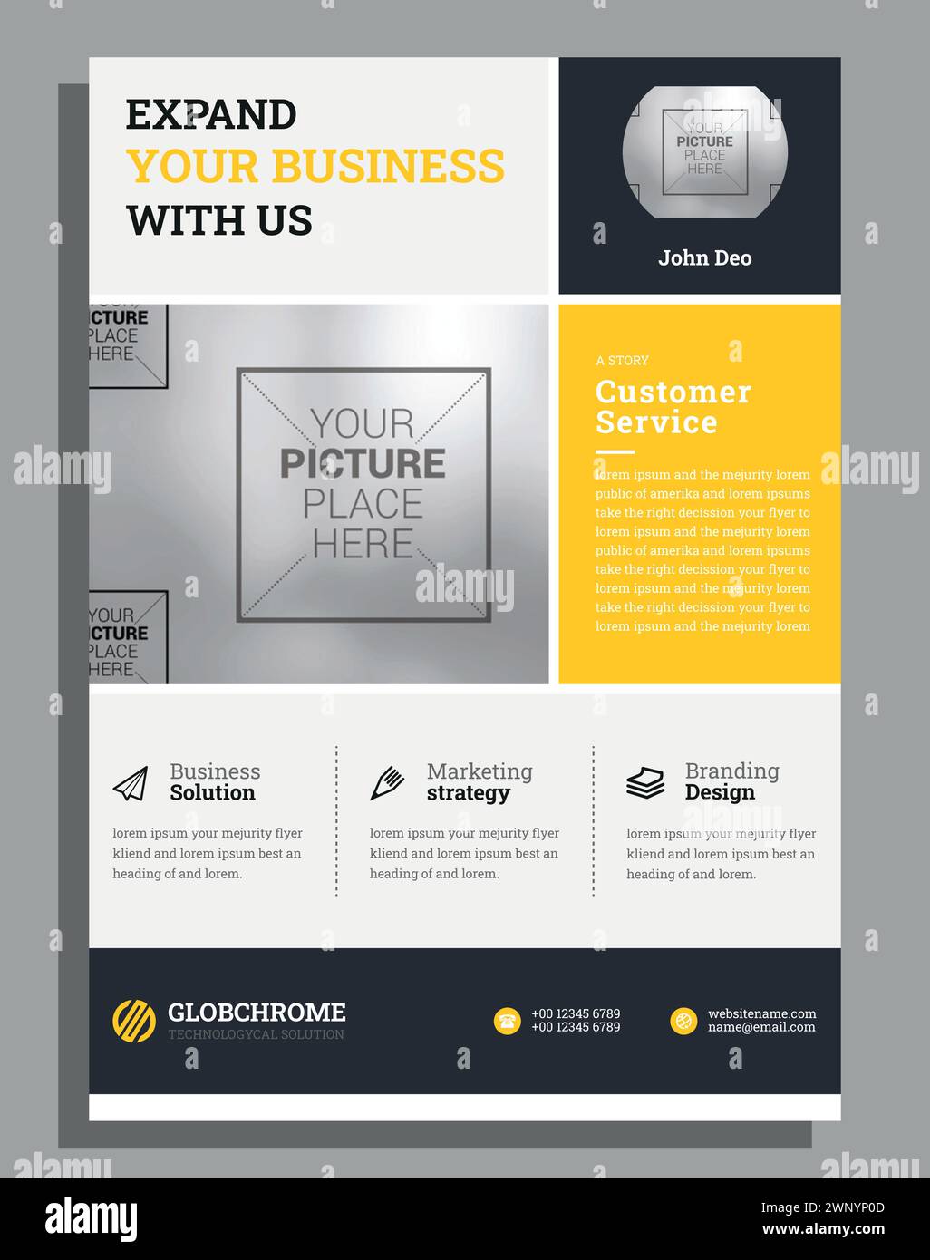 Vector Moderne Corporate Business Flyer Design Vorlage Stock Vektor