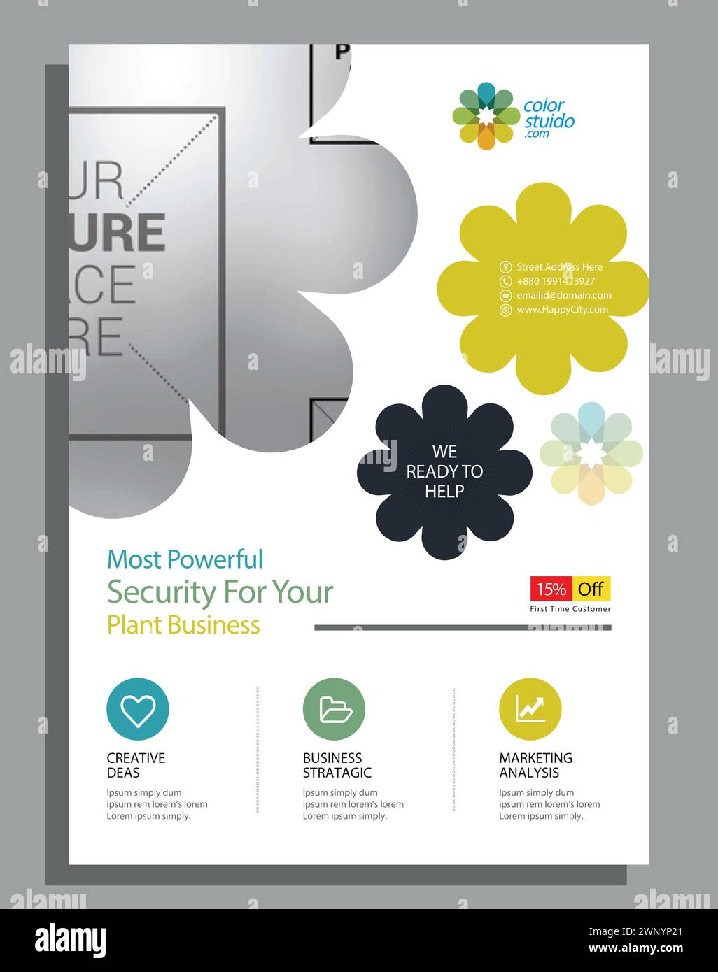 Vector Moderne Corporate Business Flyer Design Vorlage Stock Vektor