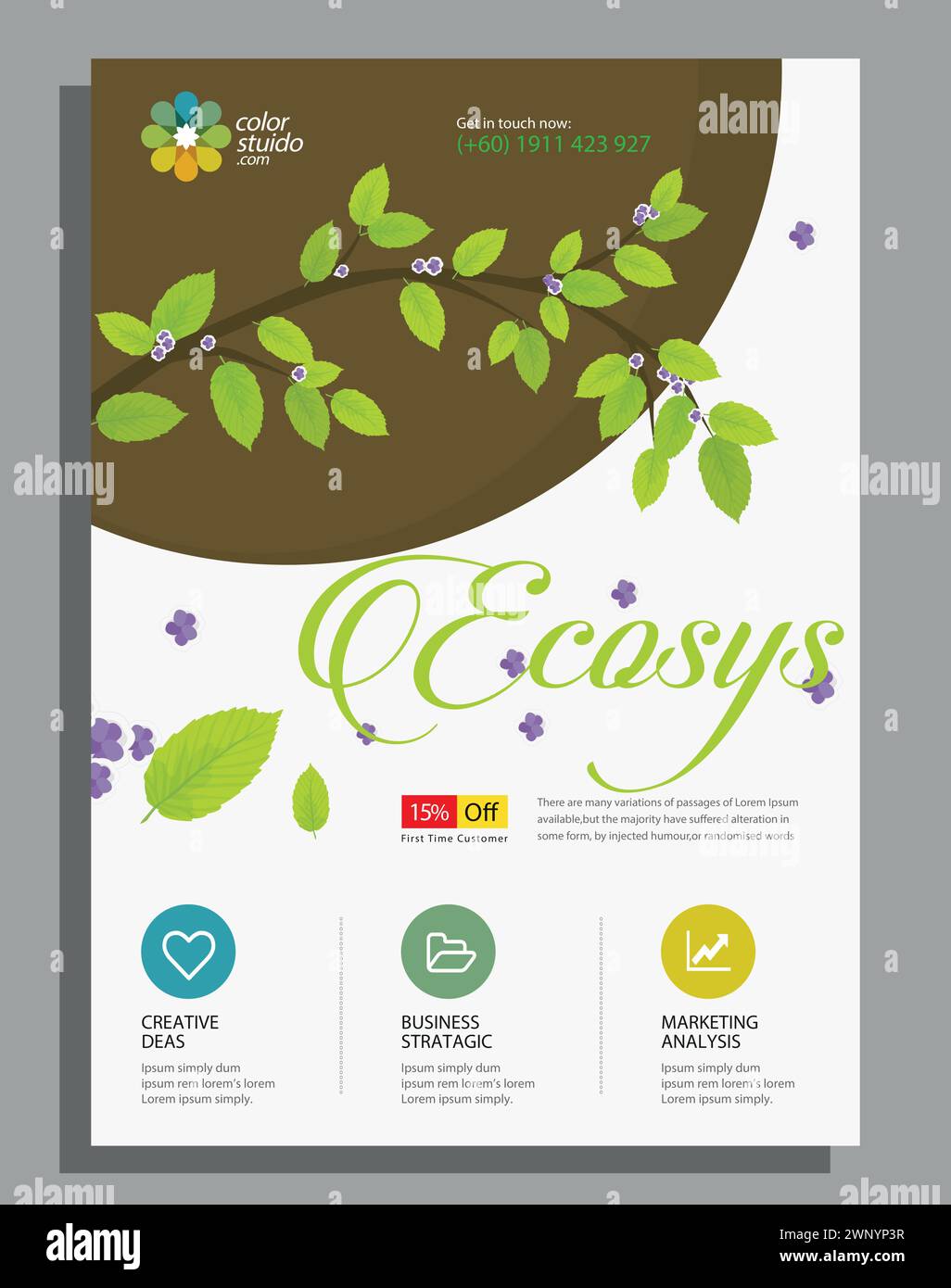 Vector Moderne Corporate Business Flyer Design Vorlage Stock Vektor