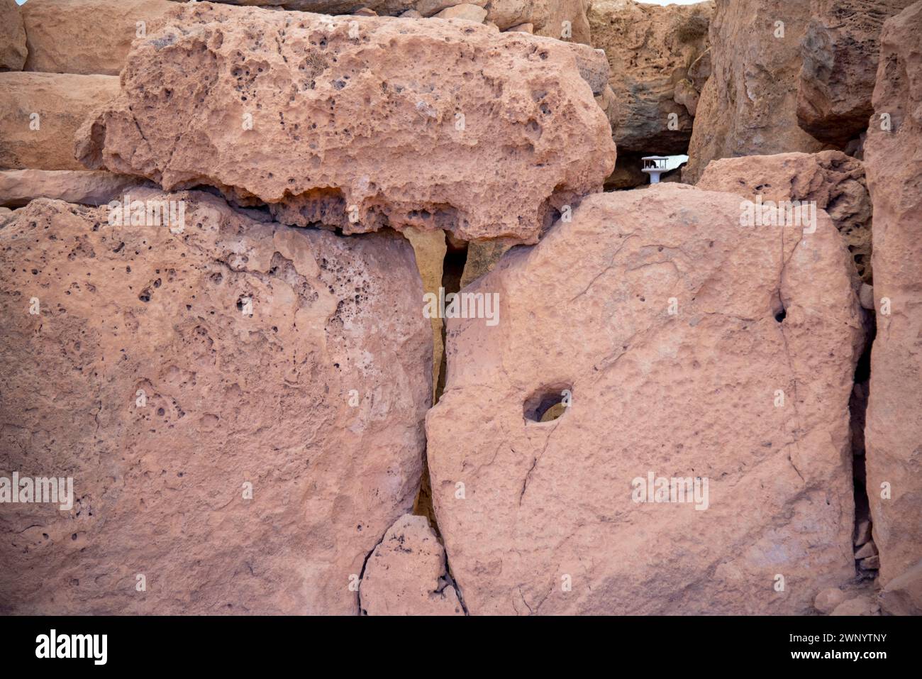 Mnajdra Megalithic Religiöse Stätte - Malta Stockfoto