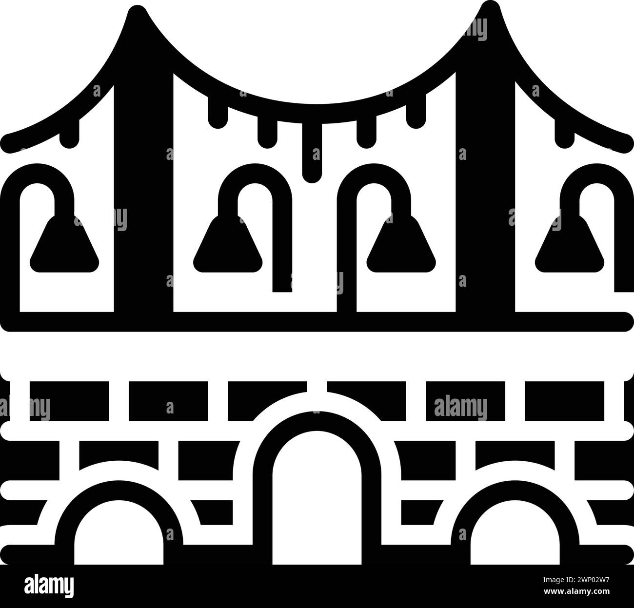 Symbol für Brücken, Viadukt Stock Vektor