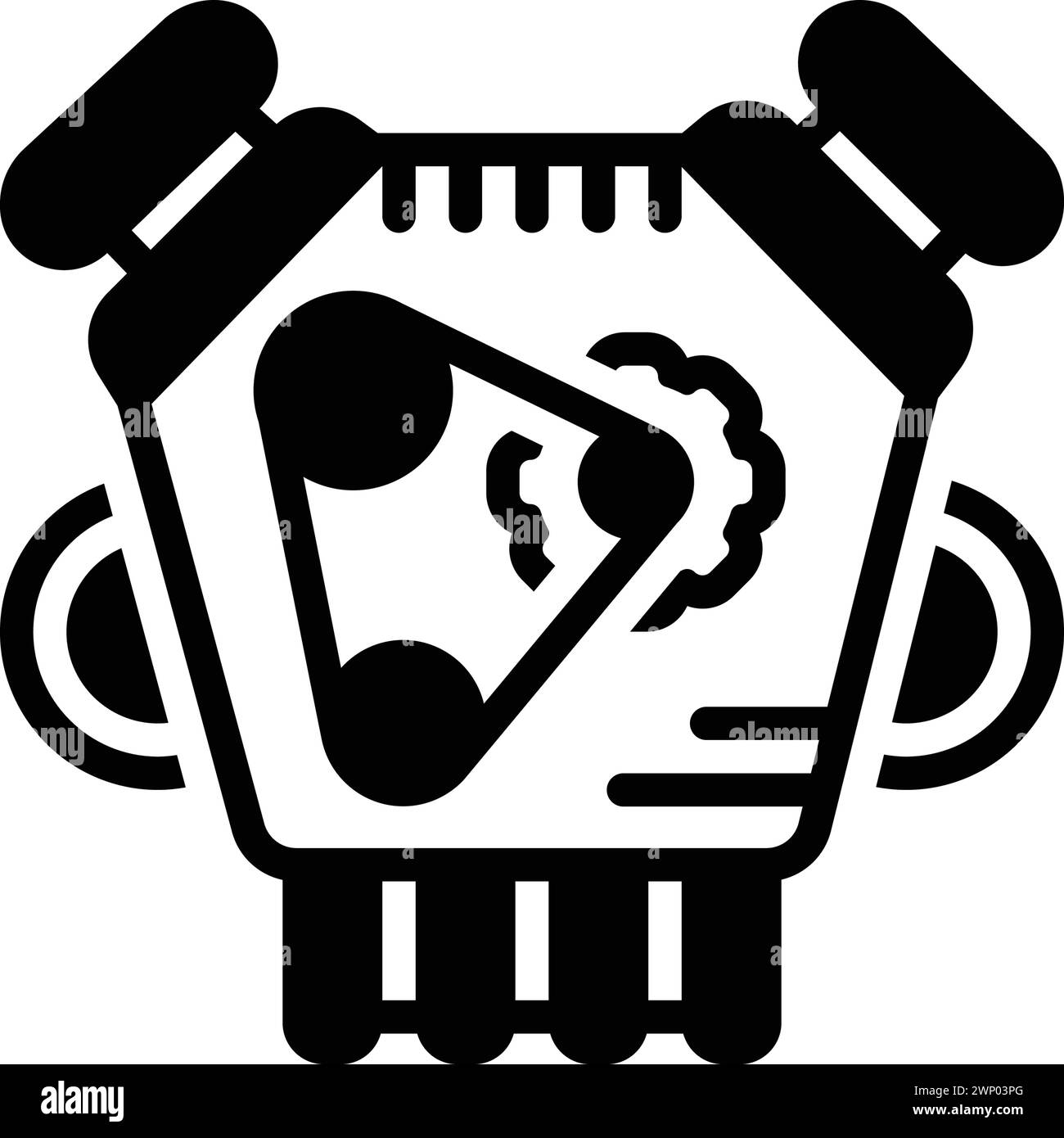 Symbol für Motoren, Motor Stock Vektor