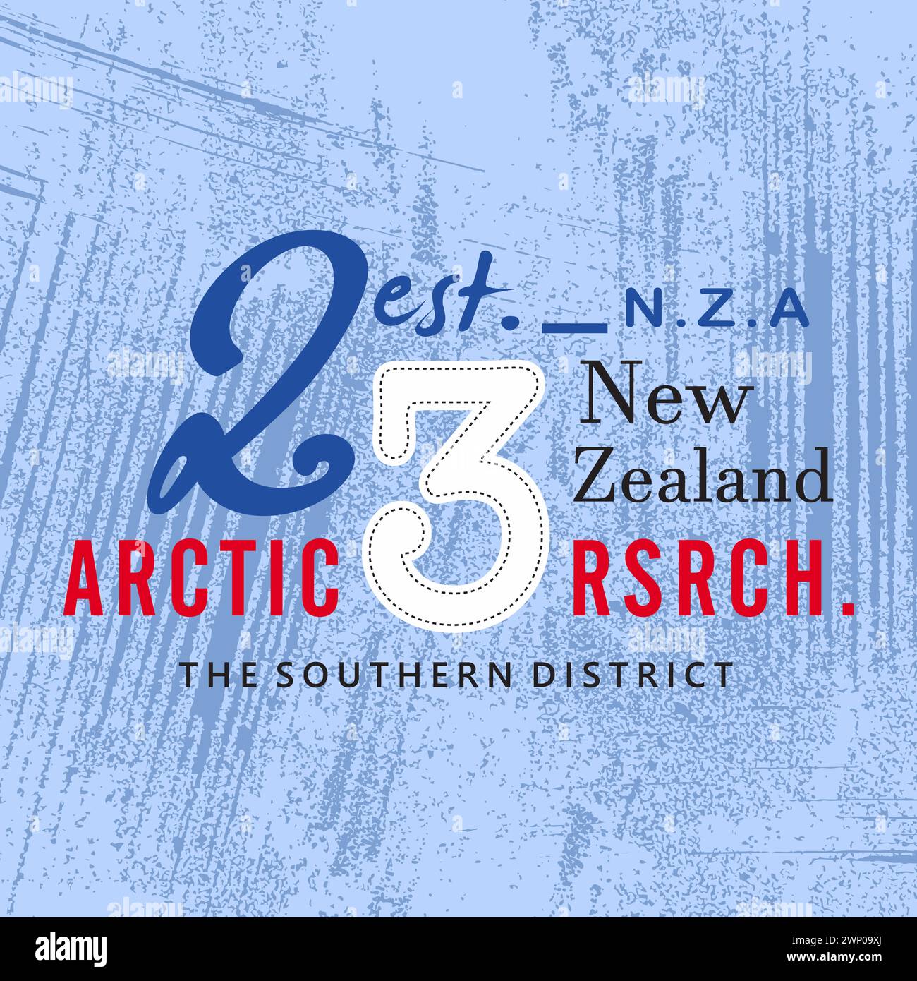 Neuseeland arktische Forschung Slogan Illustration Kunst Design, Vektor Illustration Design für Mode Grafiken, T-Shirt Prints, Poster. Stock Vektor