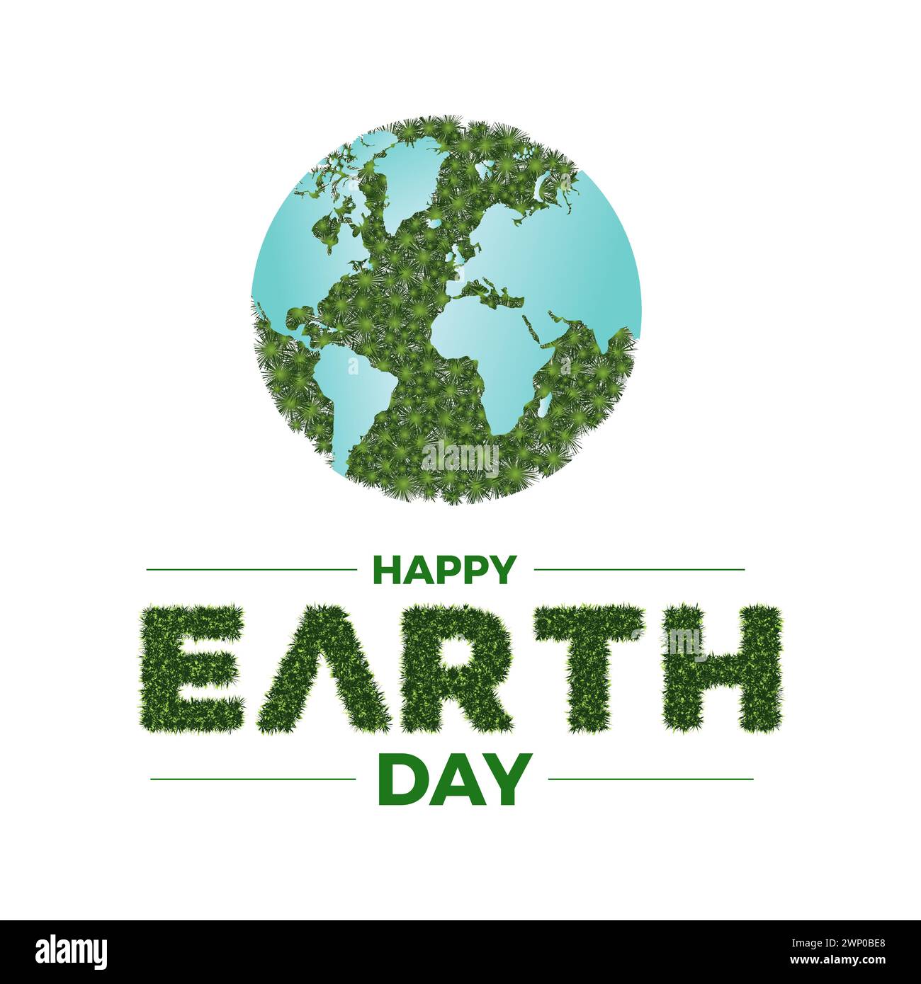 Der Tag der Erde wird jedes Jahr am 22. April gefeiert, Vektorbanner, Flyer, Poster und Social Medial Template Design. Stock Vektor