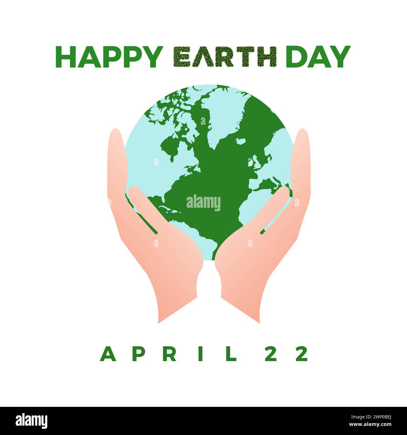 Der Tag der Erde wird jedes Jahr am 22. April gefeiert, Vektorbanner, Flyer, Poster und Social Medial Template Design. Stock Vektor