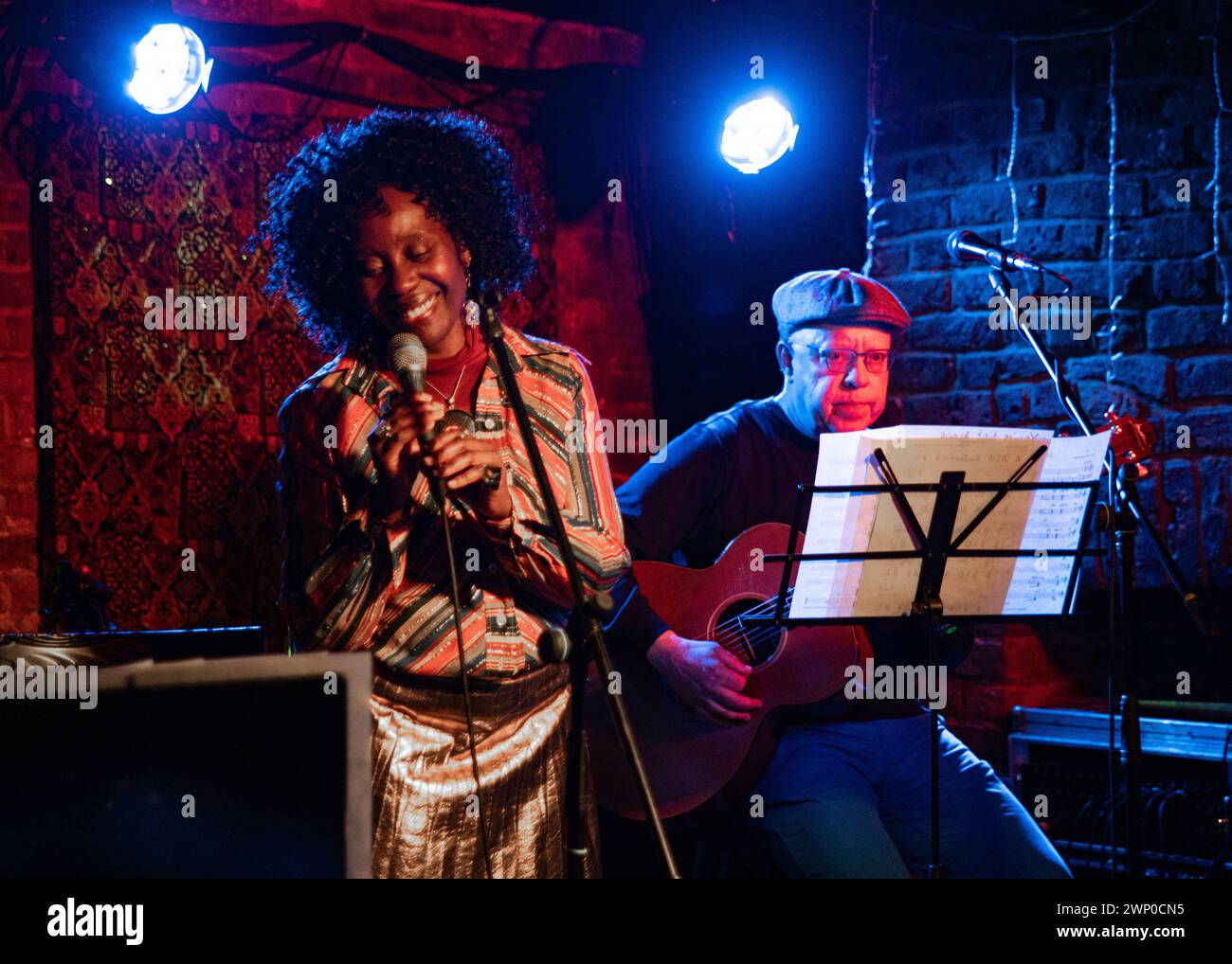 London, Vereinigtes Königreich. März 2024. Die Jazzkünstlerin Melissa James spielt einen kleinen Auftritt im Troubadour, Earls Court. Cristina Massei/Alamy Live News Stockfoto