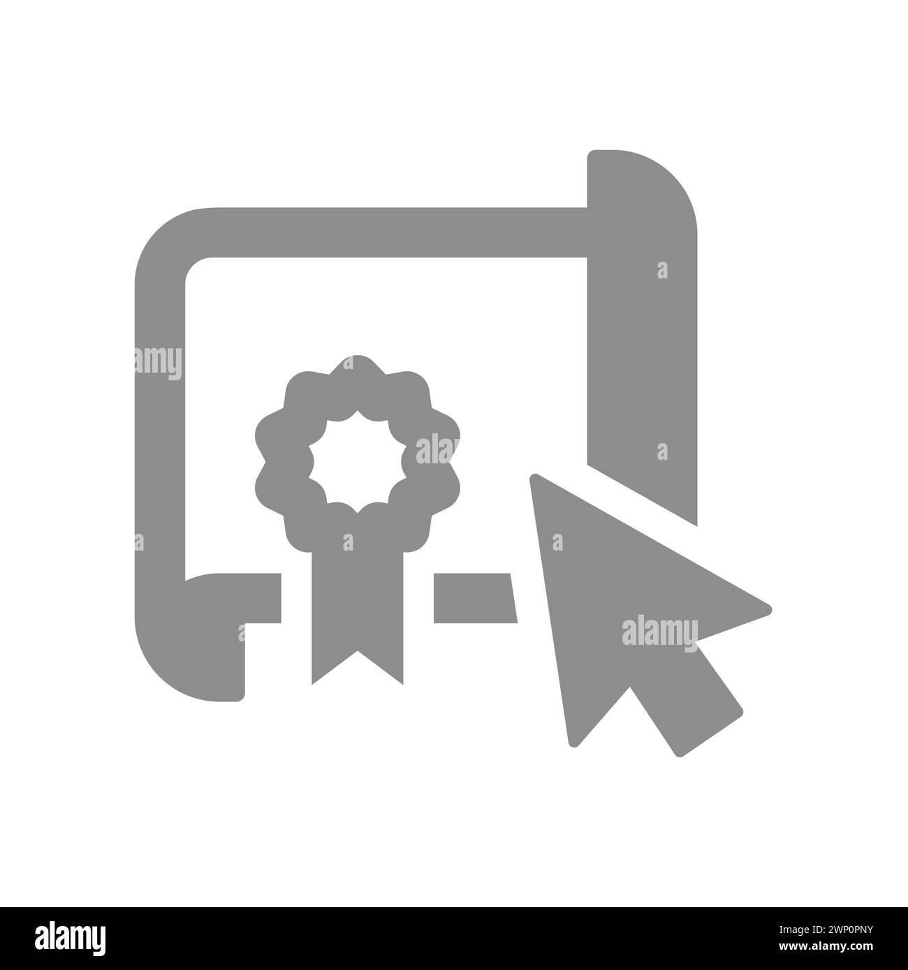 Vektorsymbol für Online-Bildung. Online-Lernsymbol. Stock Vektor