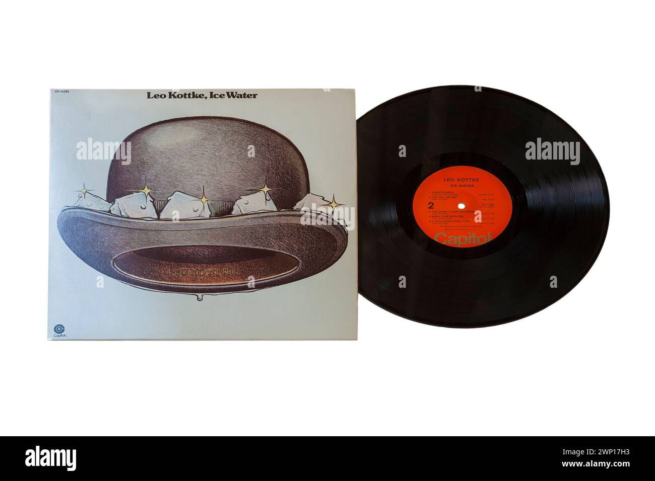 Leo Kottke Ice Water Vinyl-Album-Cover isoliert auf weißem Hintergrund - 1974 Stockfoto