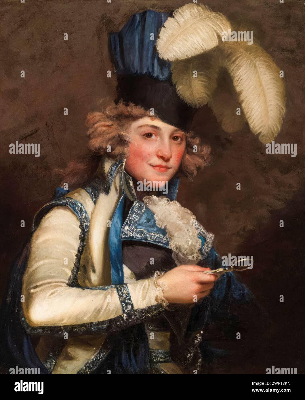 Dorothea Jordan (geb. Bland, 1761–1816) anglo-irische Schauspielerin, langjährige Geliebte von Prinz William, Herzog von Clarence (später König Wilhelm IV.), Porträtgemälde in Öl auf Leinwand von John Hoppner, 1791 Stockfoto