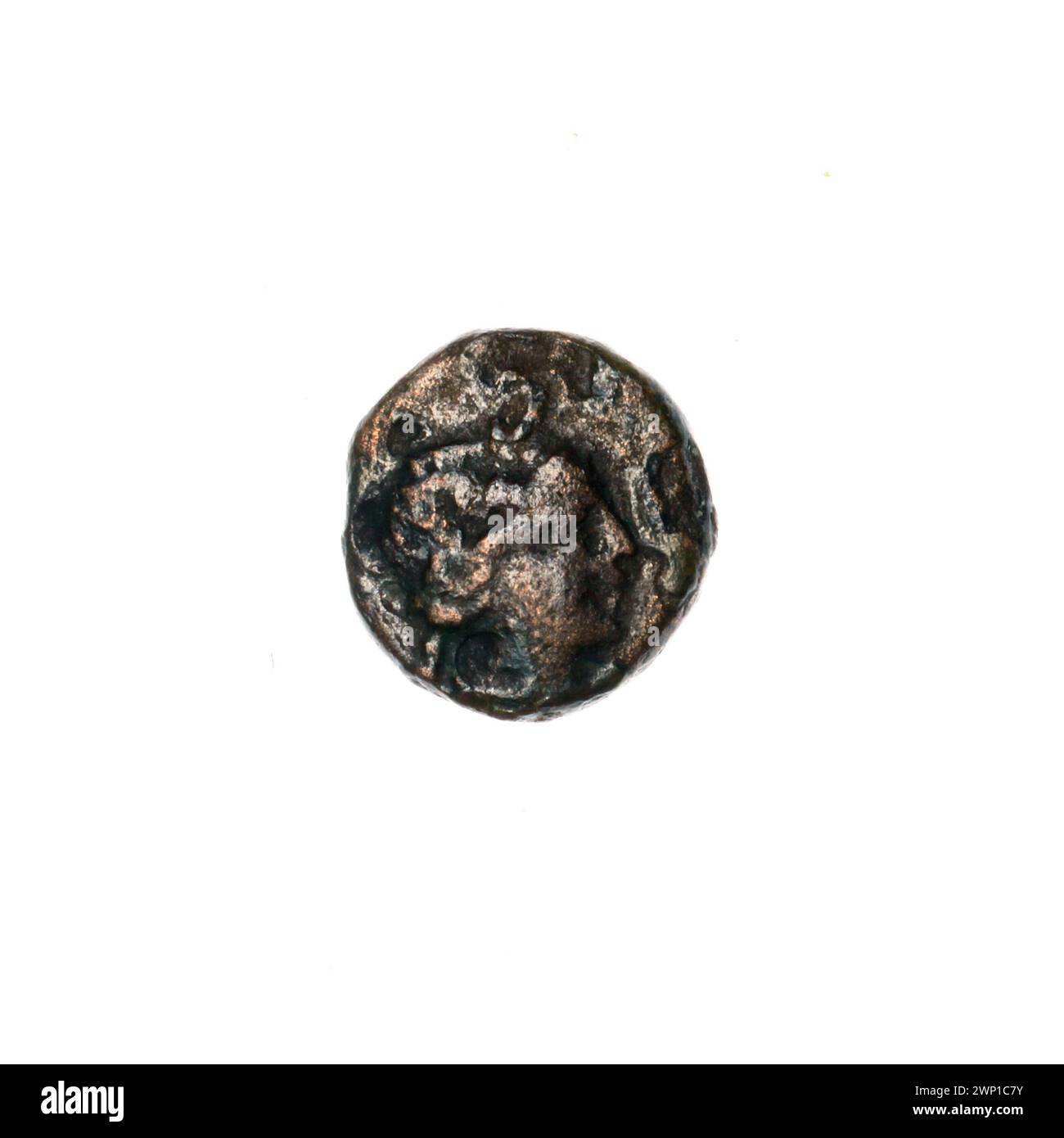 Braune Münze; Pantikapaion; 1. PO. II-PO. II. Jahrhundert v. Chr. (-200-00-00--146-00-00);Apollo (Mitol. Stockfoto