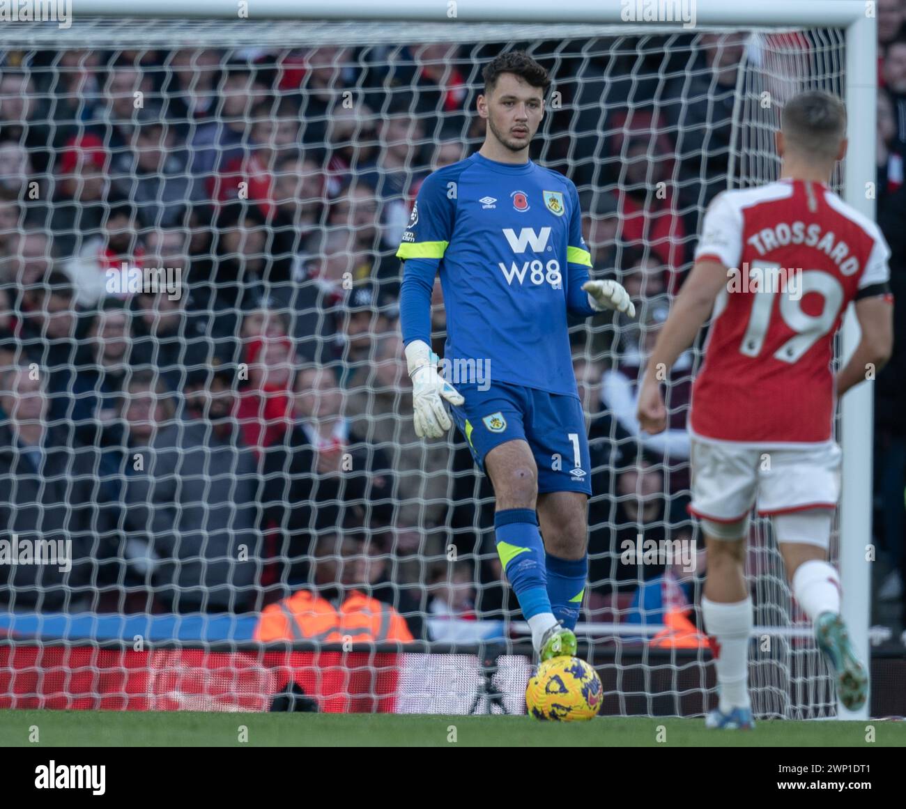 Burnley FC Torhüter James Trafford während des Spiels Arsenal gegen Burnley FC im Emerates Stadion am 11. November 2023 Stockfoto