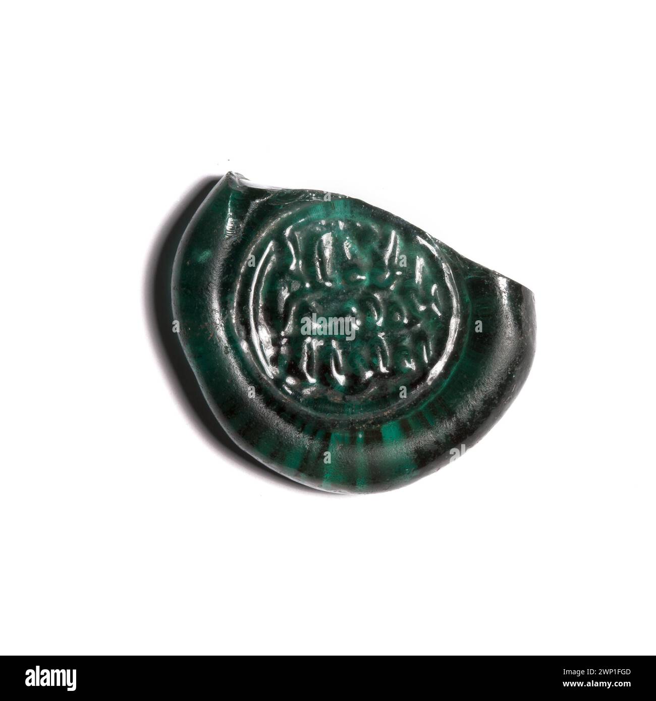 Diese Aufzeichnung beschreibt die Übertragung und den Einsatz von kulturellen Artefakten aus dem 10. Bis 11. Jahrhundert und dokumentiert die Provenienz. Stockfoto