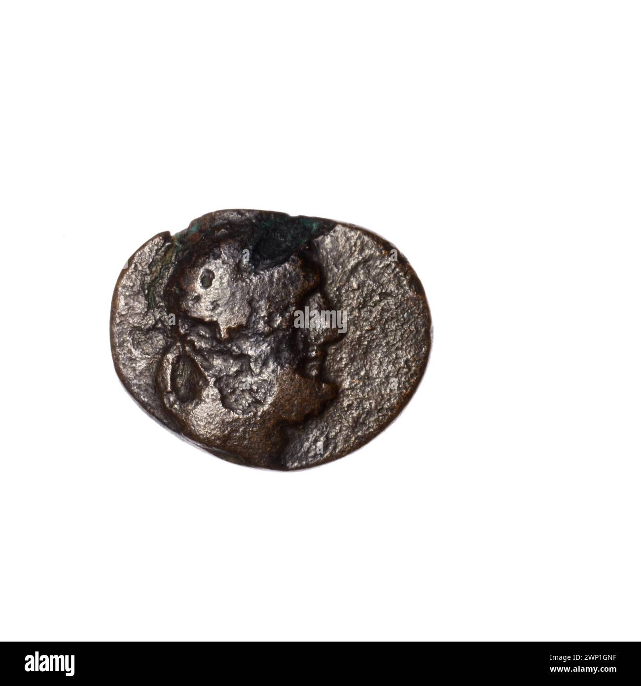 Braune Münze; Pantikapaion; Ende des ersten Jahrhunderts v. Chr. (-10-00-00--1-00-00); Herakles (Mitol. (Ikonogr.), Kauf (Provenienz) Stockfoto