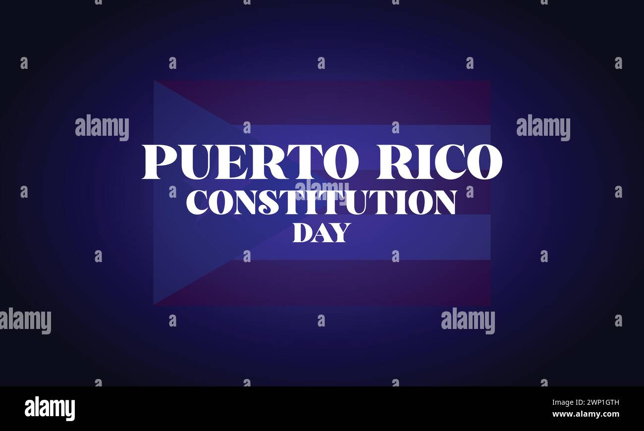 Puerto Rico Constitution Day mit Illustration der USA-Flagge Stock Vektor