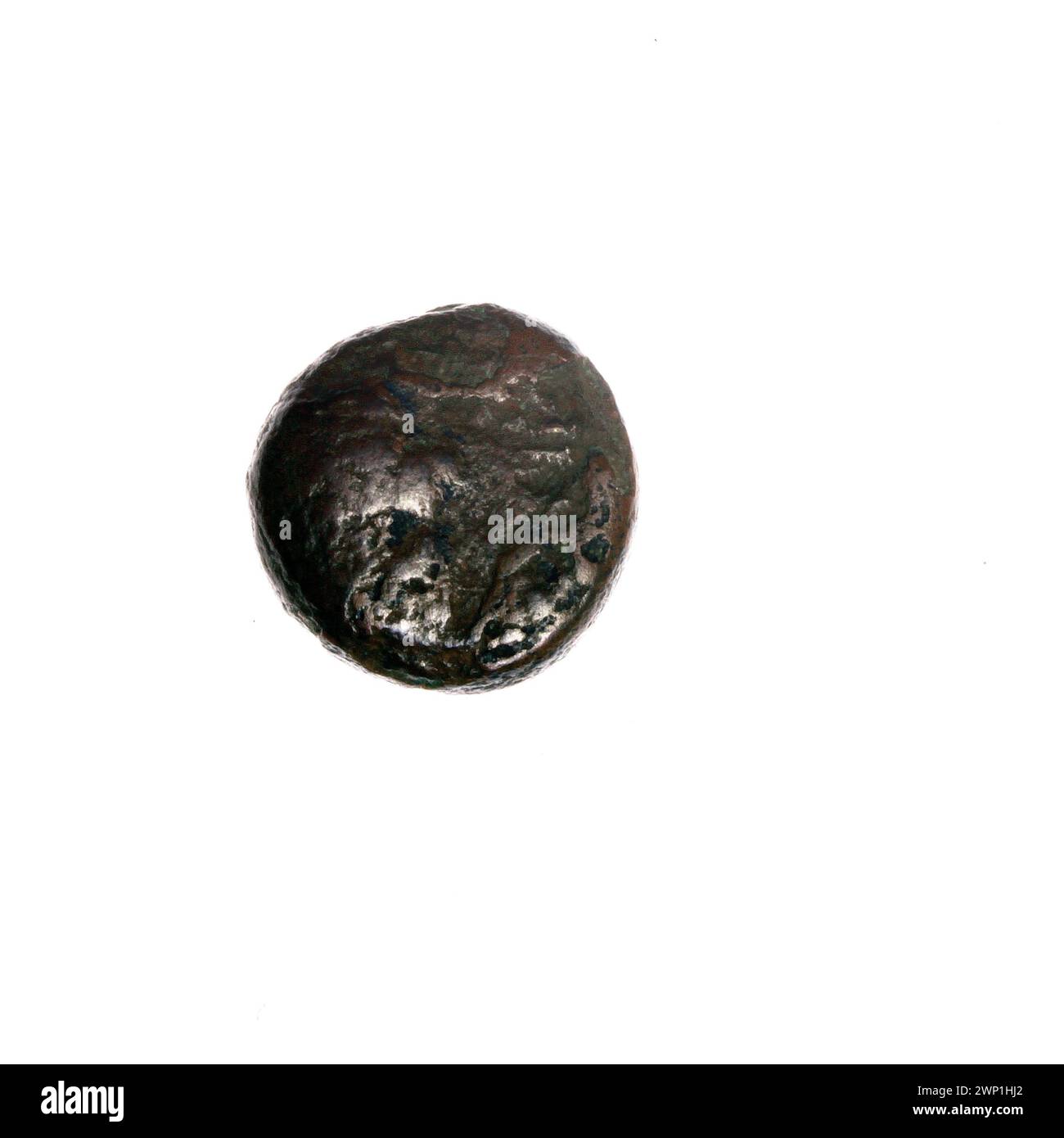 Braune Münze; Pantikapaion; 1. PO. II-PO. II Jahrhundert v. Chr. (-200-00-00--146-00-00); Apollo (Mitol.), Bögen (Armee) Stockfoto