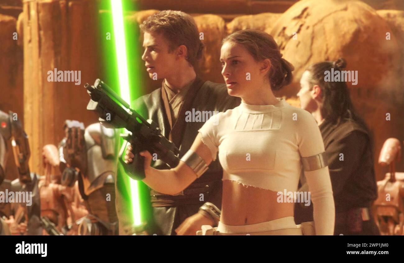 STAR WARS: EPISODE II - ATTACK OF THE CLONES 2002 Film 20th Century Fox mit Natalie Portman und Hayden Christensen Stockfoto