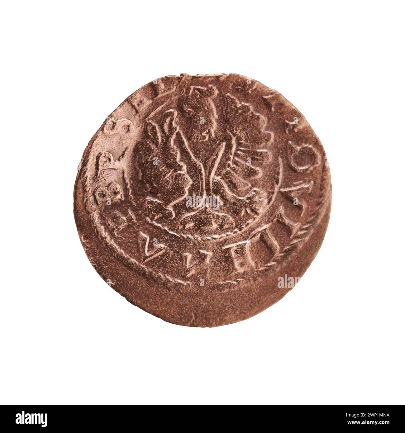 Objekt mit dem Titel „Ära - Ära Fause“ mit unbekanntem Datum und Ursprung, das physische Form und Materialeigenschaften anzeigt. Stockfoto