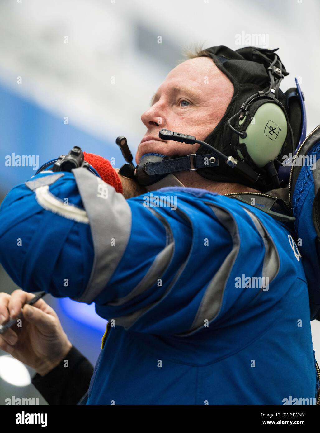 JOHNSON SPACE CENTER, HOUSTON, TEXAS, USA - 02. November 2022 - Boeing Crew Flight Test (CFT) Astronauten Butch Wilmore (im Bild), Suni Williams & Mike Stockfoto