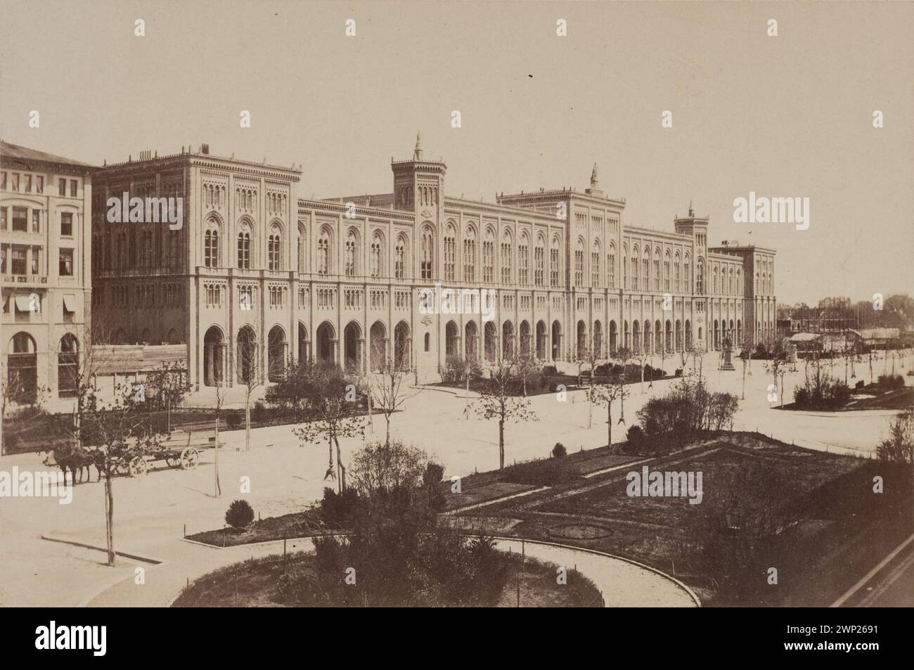 München. Regieungsgebäude [München. Rzalowy-Gebäude]; Böttger, Georg (1821-1901); um 1875 (1885-00-00-1895-00);München (Deutschland), Smolikowski, Seweryn (1850-1920) - Sammlung, Geschenk (Provenienz), öffentliche Gebäude, lichtempfindlich (Warschau - Ausstellung - 2009) Stockfoto