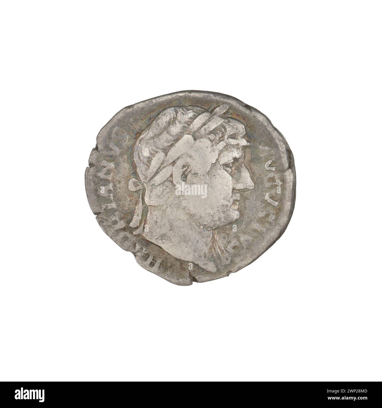 Denar; Hadrian (76-138; römischer Kaiser 117-138); 125-128 (119-00-00-122-00); Abundantia (Mythologie), Köpfe, Abundance Hörner, Lorbeerkränze Stockfoto