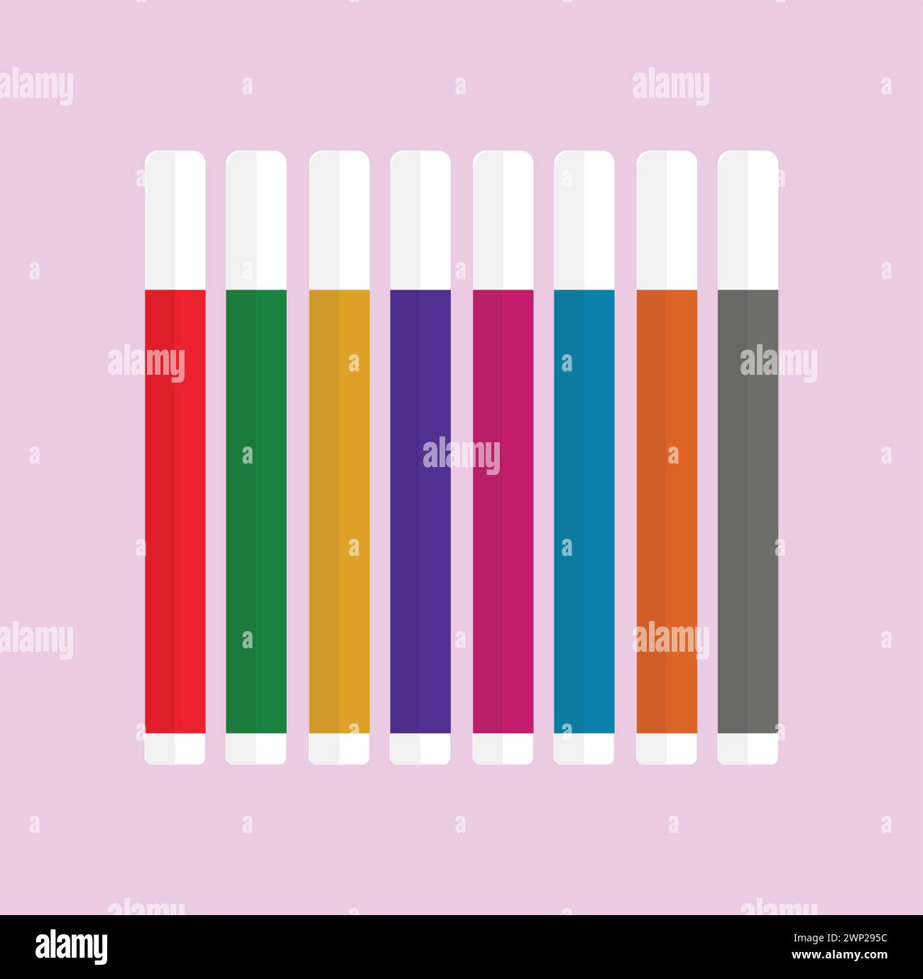 Satz Mit Skizzenstiften Stock Vektor