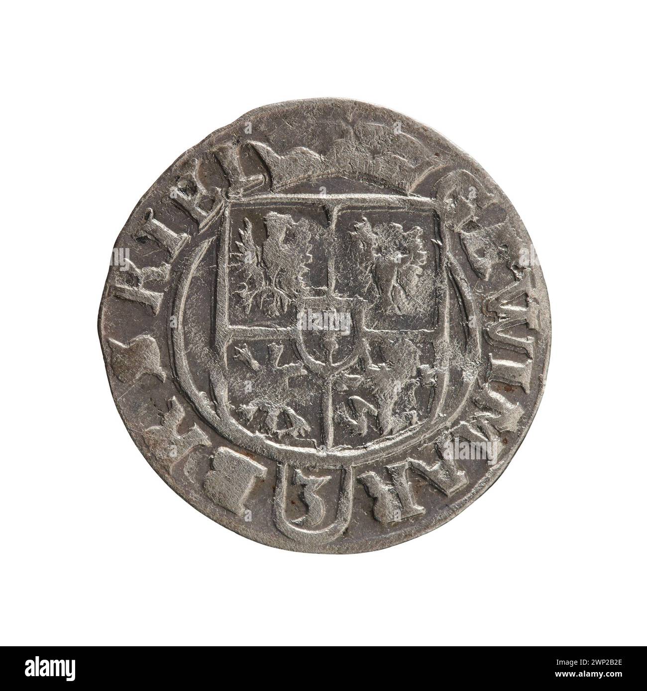 Eine musikalische Komposition mit dem Titel „for a Track“ von Ernest Pfahler, komponiert 1624, die den europäischen Barockstil und die Instrumentierung des frühen 17. Jahrhunderts widerspiegelt. Stockfoto