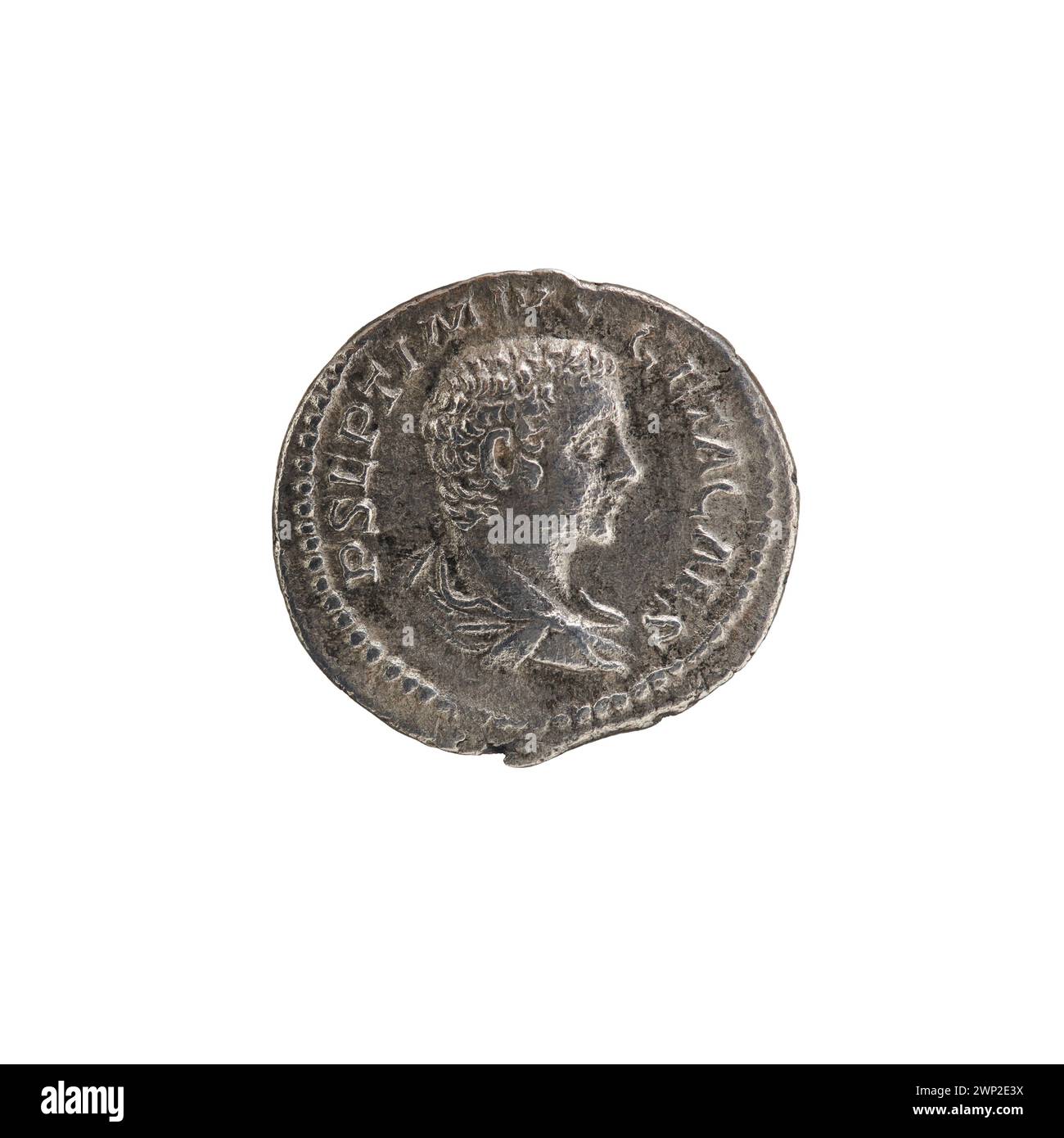 Denar; Geta (189-212; römischer Kaiser 209-212); 209 (211-00-00-217-00-00); Stockfoto