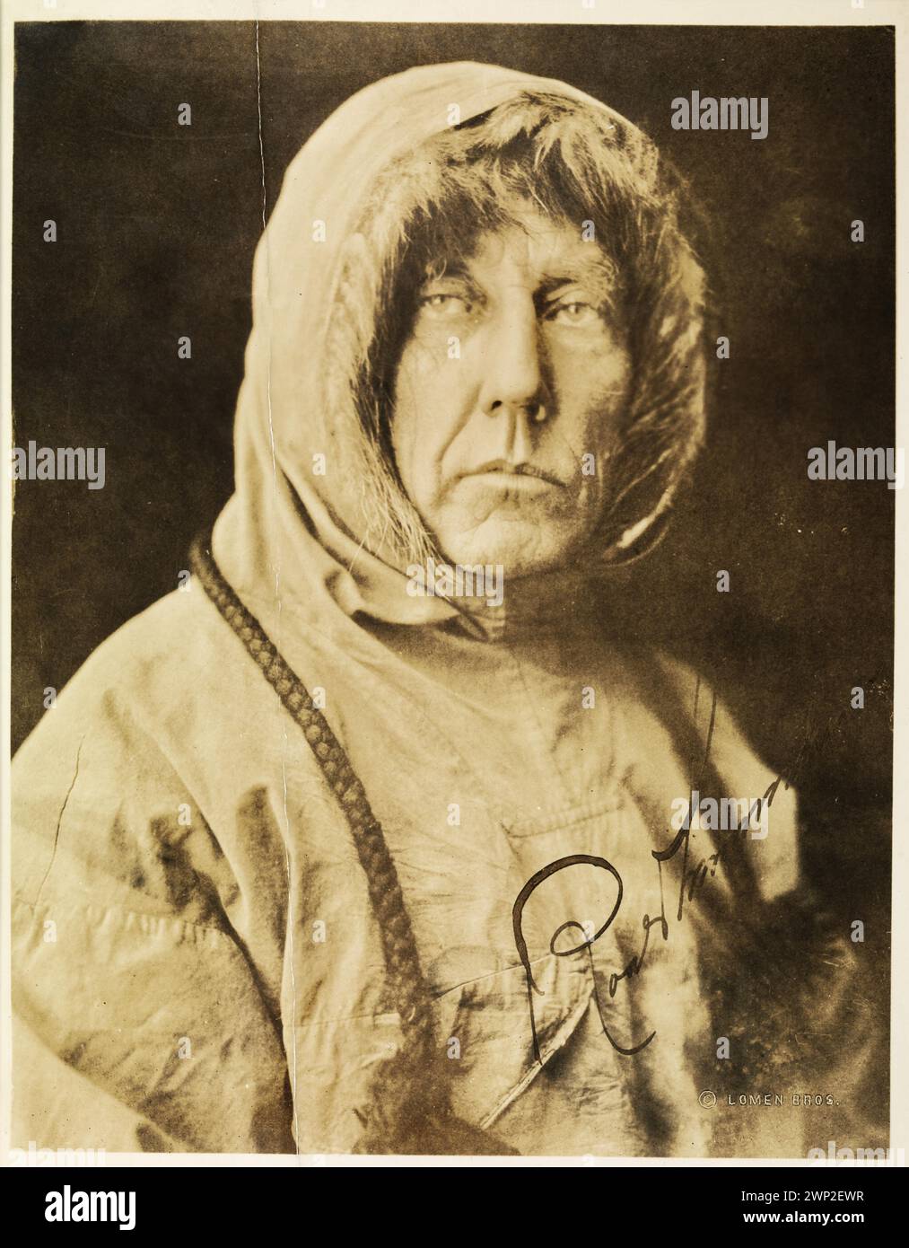 Porträt des Polarforschers Roald Amundsen in Polar Jacke, 1920 Stockfoto