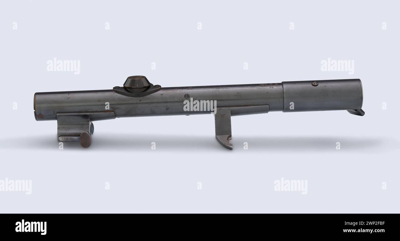 Ein Satz optischer Visiere in einem Etui, hergestellt von Carl Zeiss in Deutschland und Joh. Springers Erben in Wien aus dem Jahr 1848 wurde zur Präzisionsbetrachtung verwendet. Stockfoto