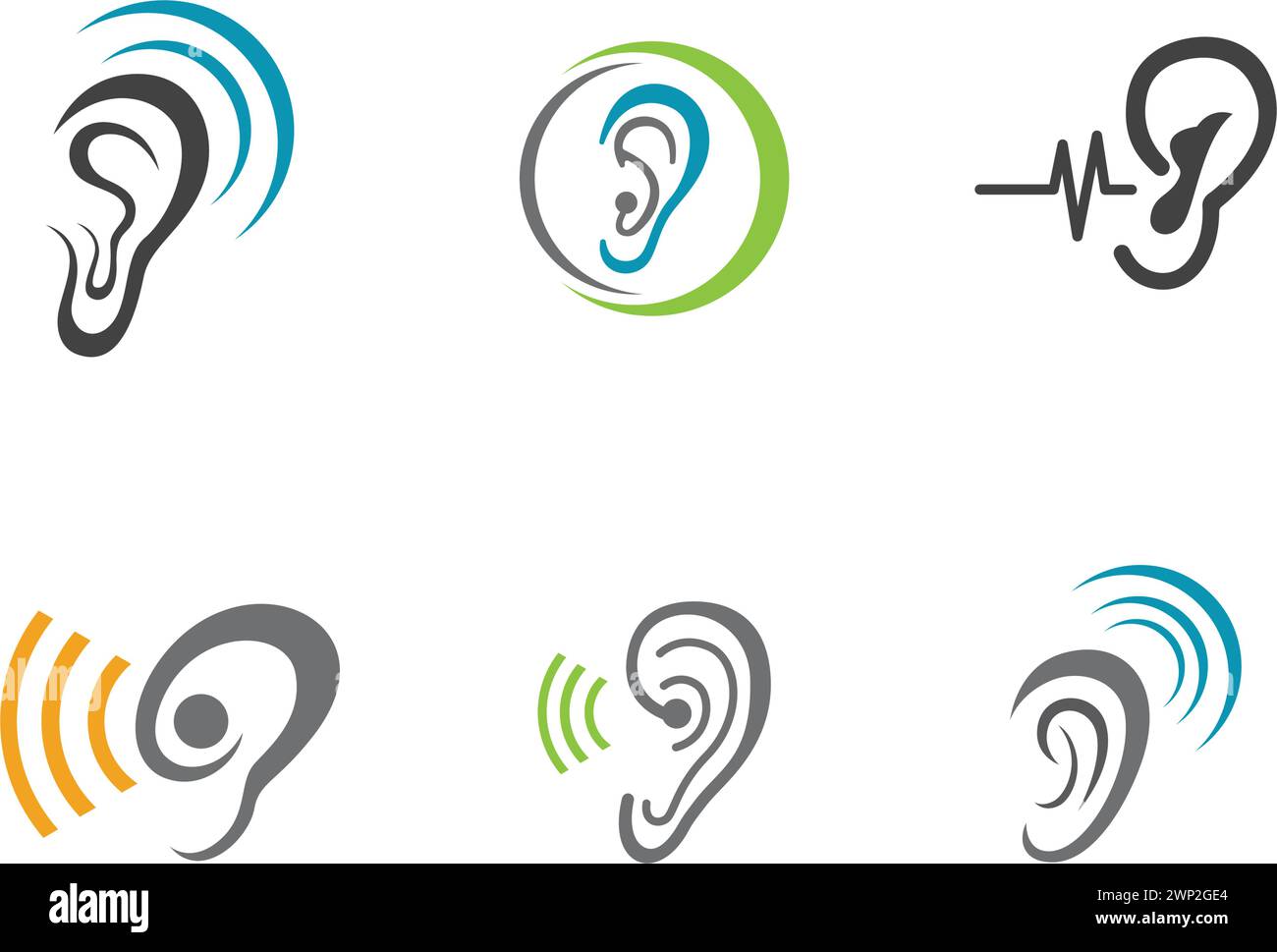 Anhörung Logo Vorlage vektor Icon Design Stock Vektor