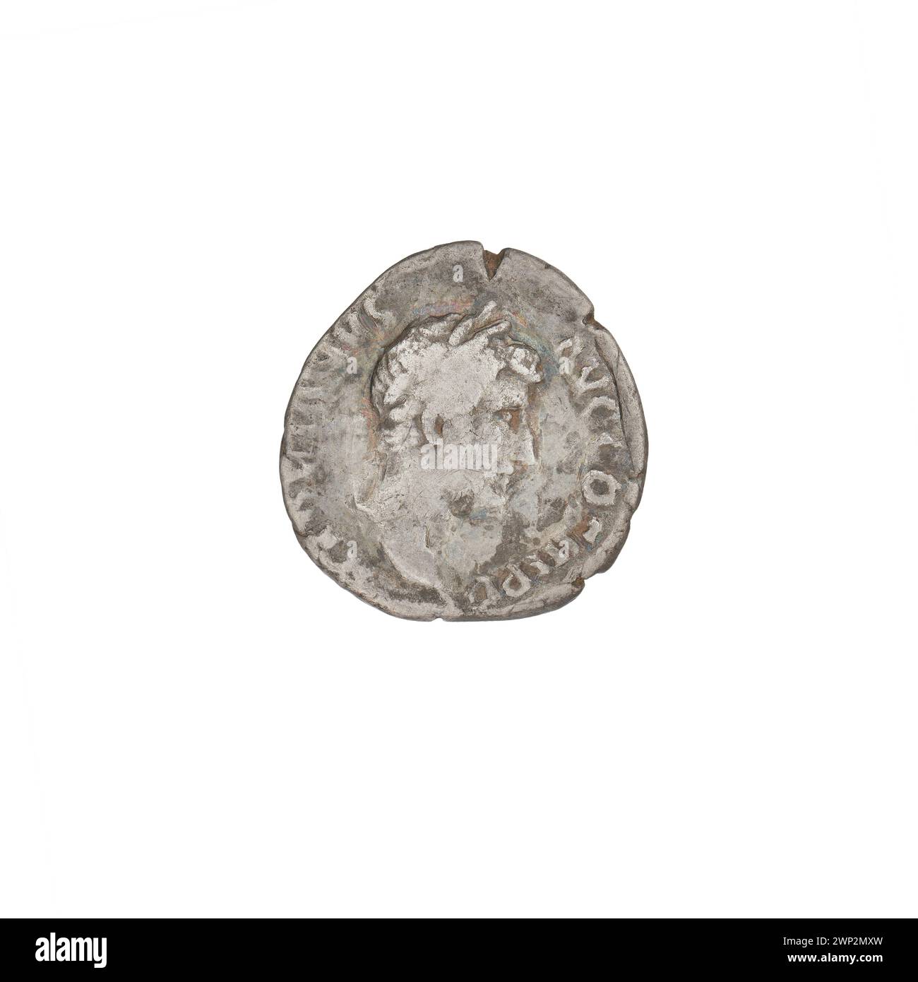 Denar; Hadrian (76-138; römischer Kaiser 117-138); 134-138 (134-00-00-138-00); Aequitas (Personifizierung), Häupter, Waagen, Lorbeerkränze Stockfoto