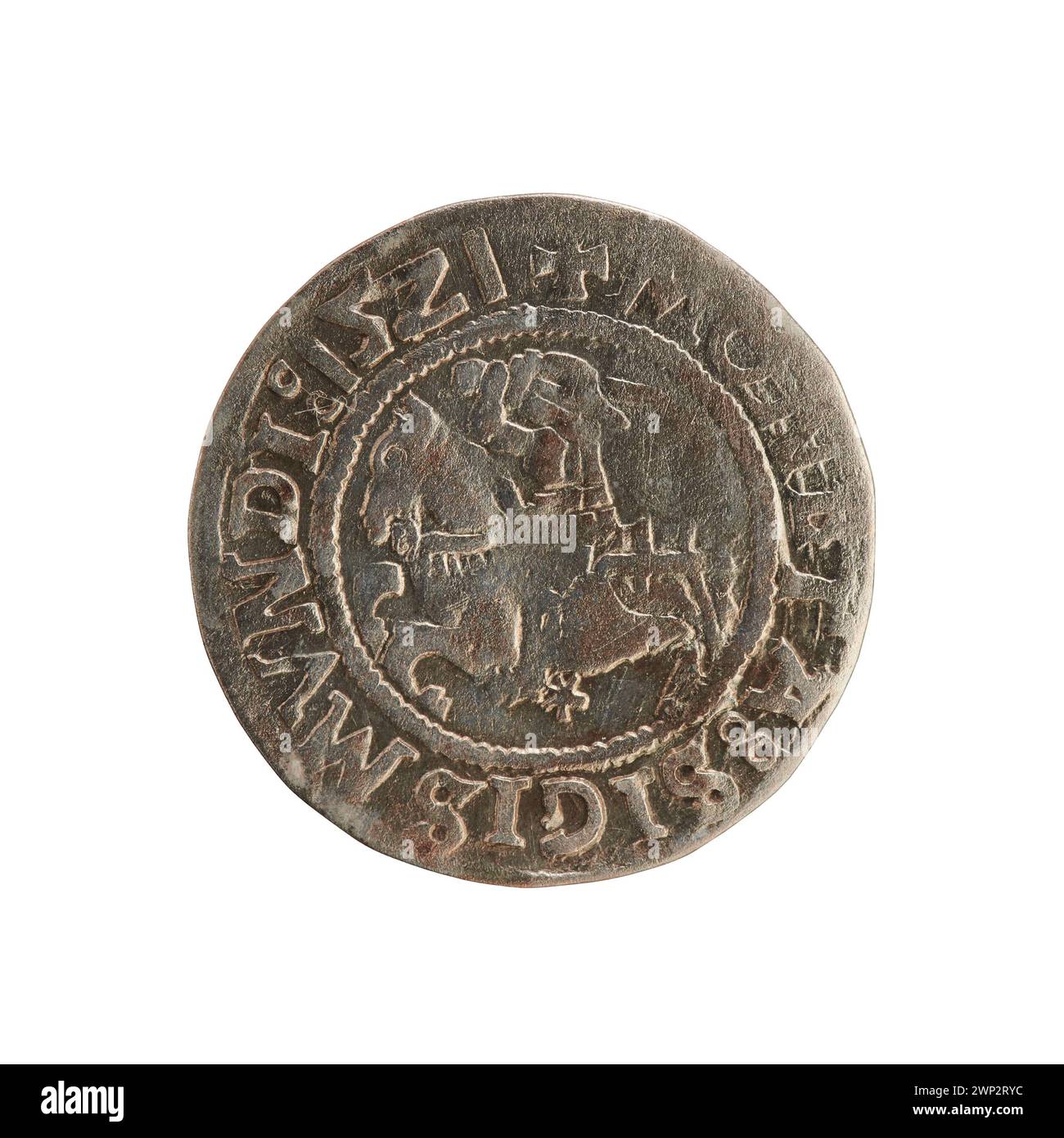 Litauischer Penny; Zygmunt I. Stary (König von Polen; 1506-1548); 1521 (1538-00-00-1538-00); Stockfoto