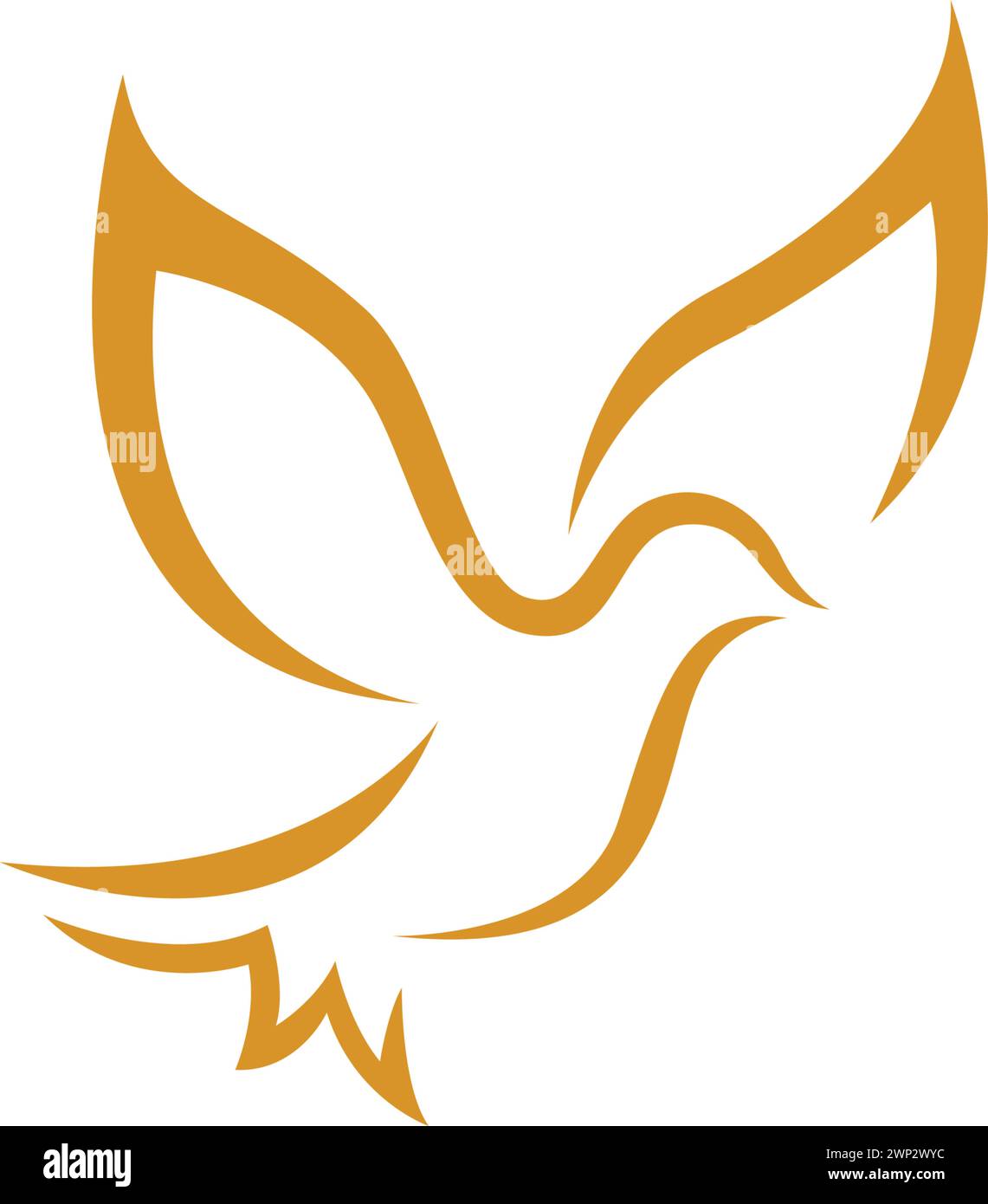 Vogelflügel Taube Logo Template Vector Illustration Stock Vektor